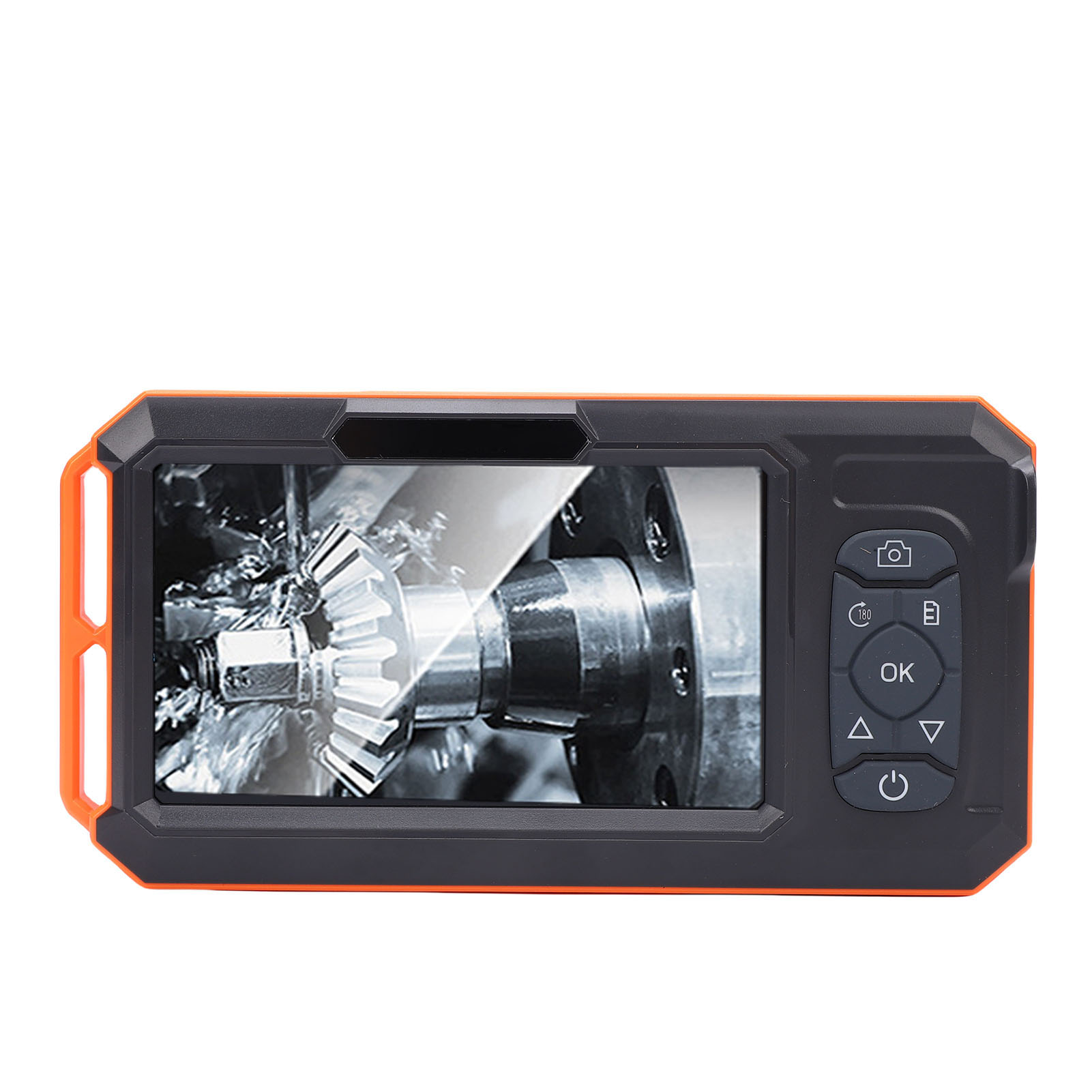 5-zoll-bildschirm-endoskop, Einzelne 8-mm-linse, 1080p Hd 2mp Industrie-inspektionskamera Für Abwasserrohre, 5 M Halbstarres Kabel.