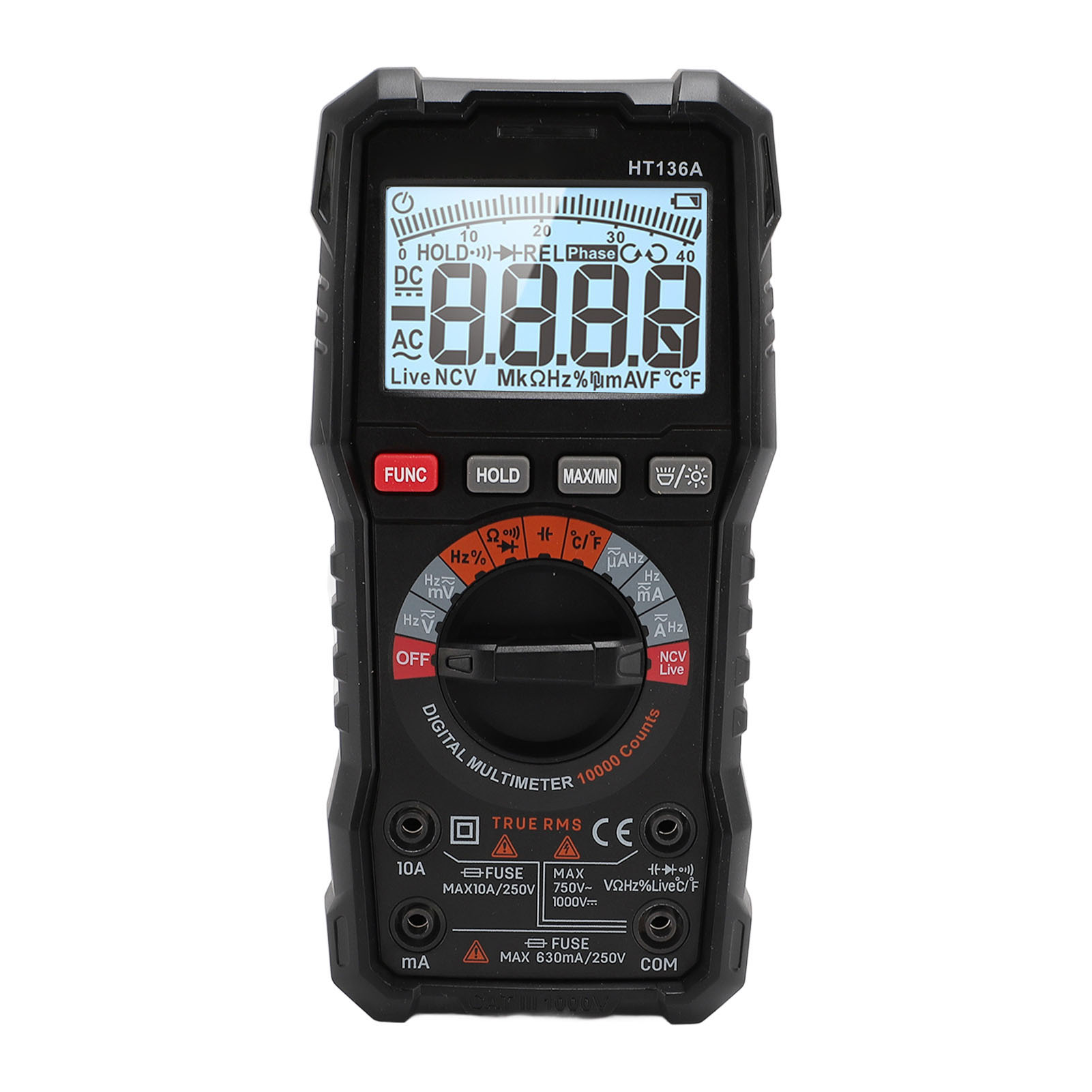 Digitales Multimeter Mit 6000 Zählern, Spannungs-, Strom-, Widerstands-, Kapazitäts- Und Frequenzmessung