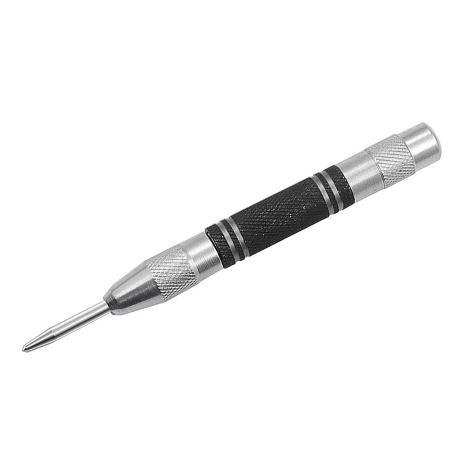 128 Mm Hochpräziser Automatischer Zentrierstempel Aus Metall, Glasbrecher, Schwarz Und Silber