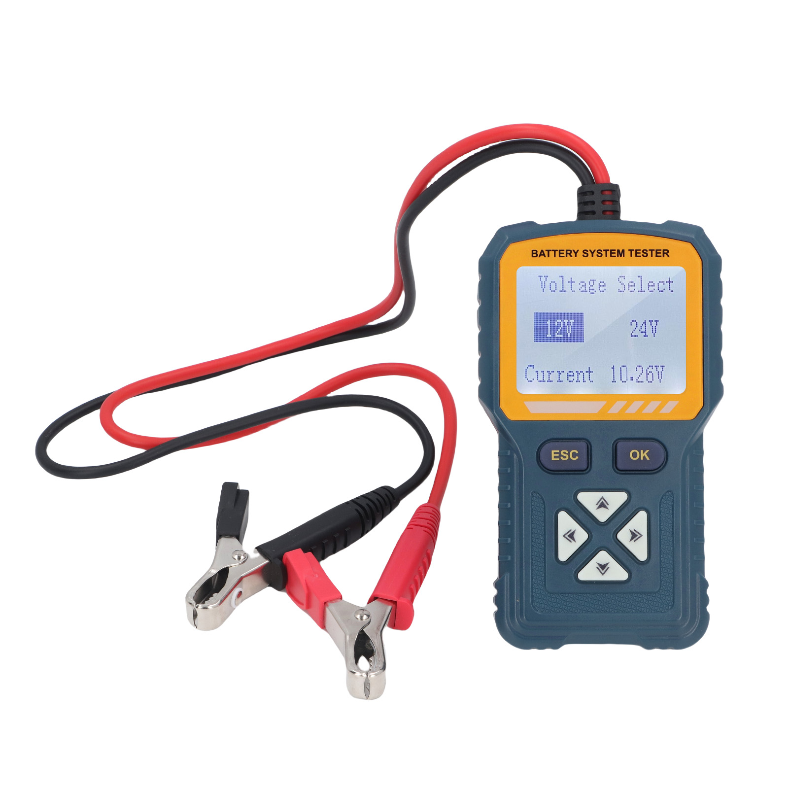 12v/24v Batterietester Mit Digitalanzeige, Schneller Reaktionszeit Und Rückseitigem Ständer.