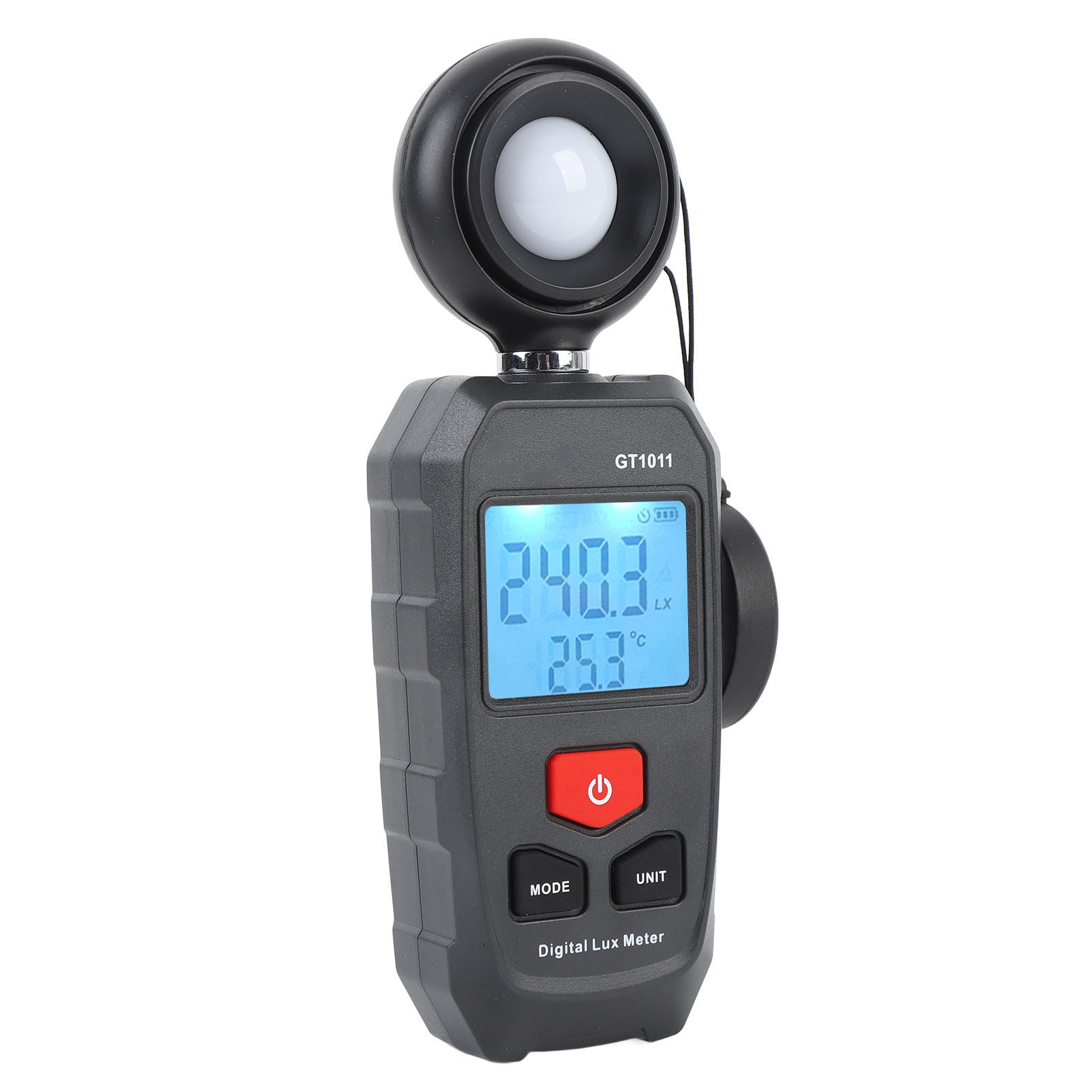 Digitales Luxmeter Mit Lcd-bildschirm, 200.000 Lx, Automatischer Bereichswahl, Lu/fc-einheit, Datenspeicherung.