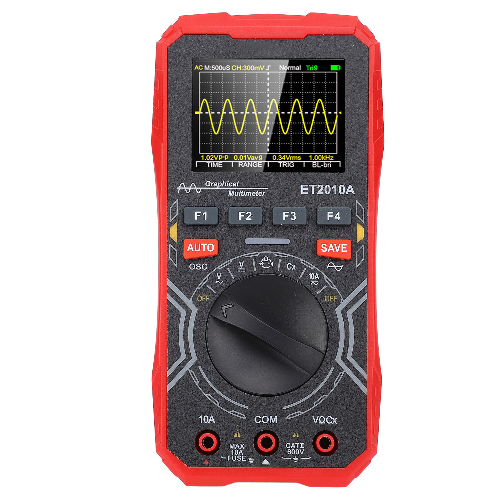 Tragbares Multimeter, Oszilloskop, Automatischer Standby-modus, 1 Mhz Bandbreite, 2,5 Ms/s Abtastrate, 6,1 Cm (2,4 Zoll) 2-in-1 Mini-tragbares Oszilloskop.