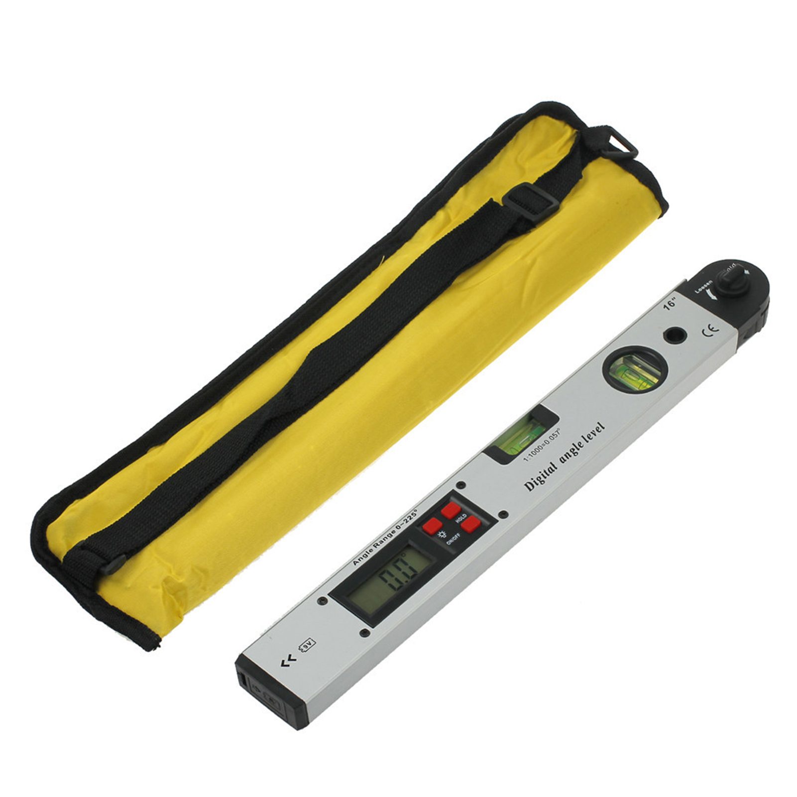 Digitaler Winkelmesser Mit 16-zoll-lcd-display, 225 Grad, Mit Horizontalen Und Vertikalen Libellen, Aus Aluminiumlegierung, Für Die Holzbearbeitung.