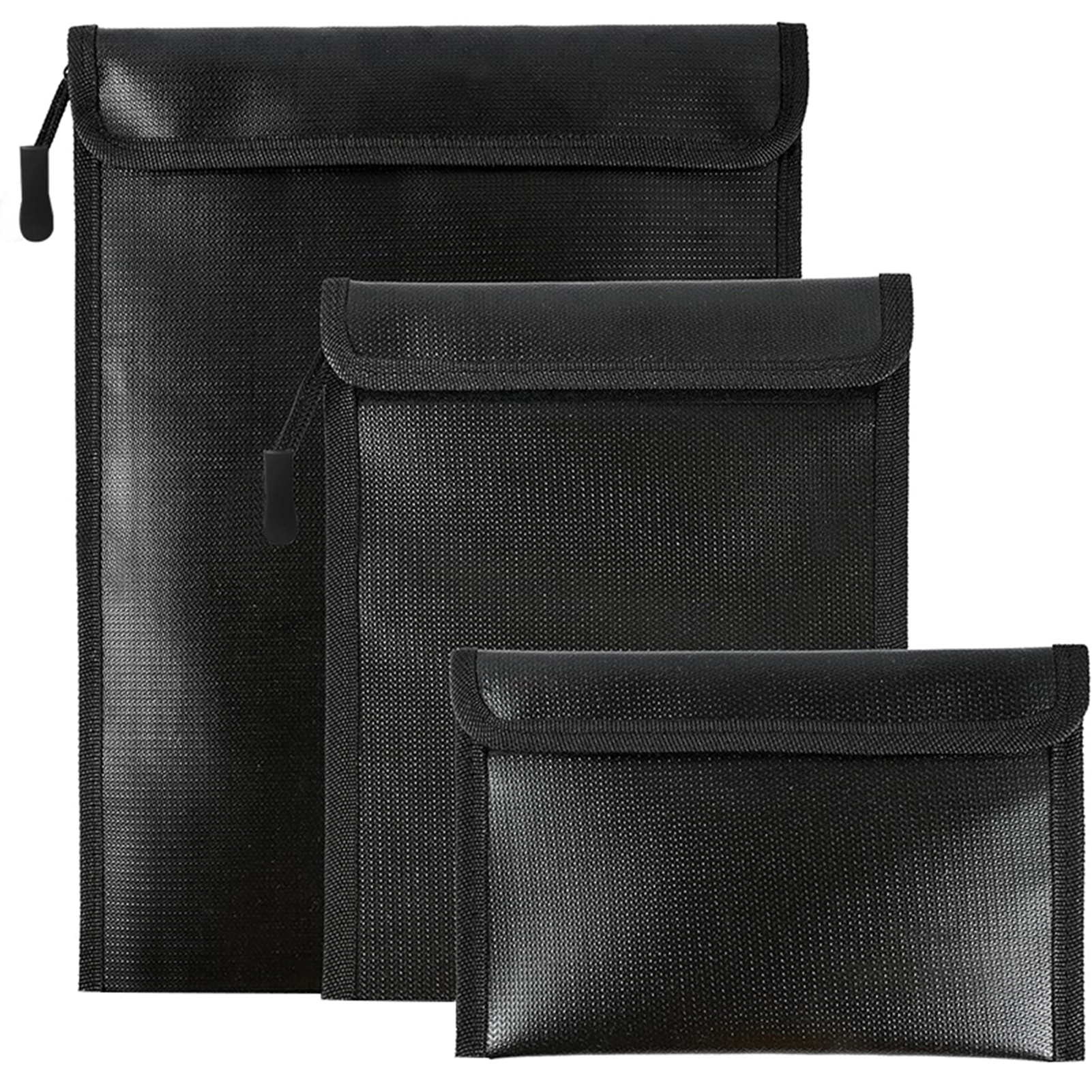 Feuerfeste Und Wasserdichte Taschen Für Dokumente, Geld Und Wertsachen (3er-set) – Verstärkter Reißverschluss – Ideal Zur Aufbewahrung Von Karten, Reisepässen Und Anderen Wertsachen – Für Zuhause, Bür