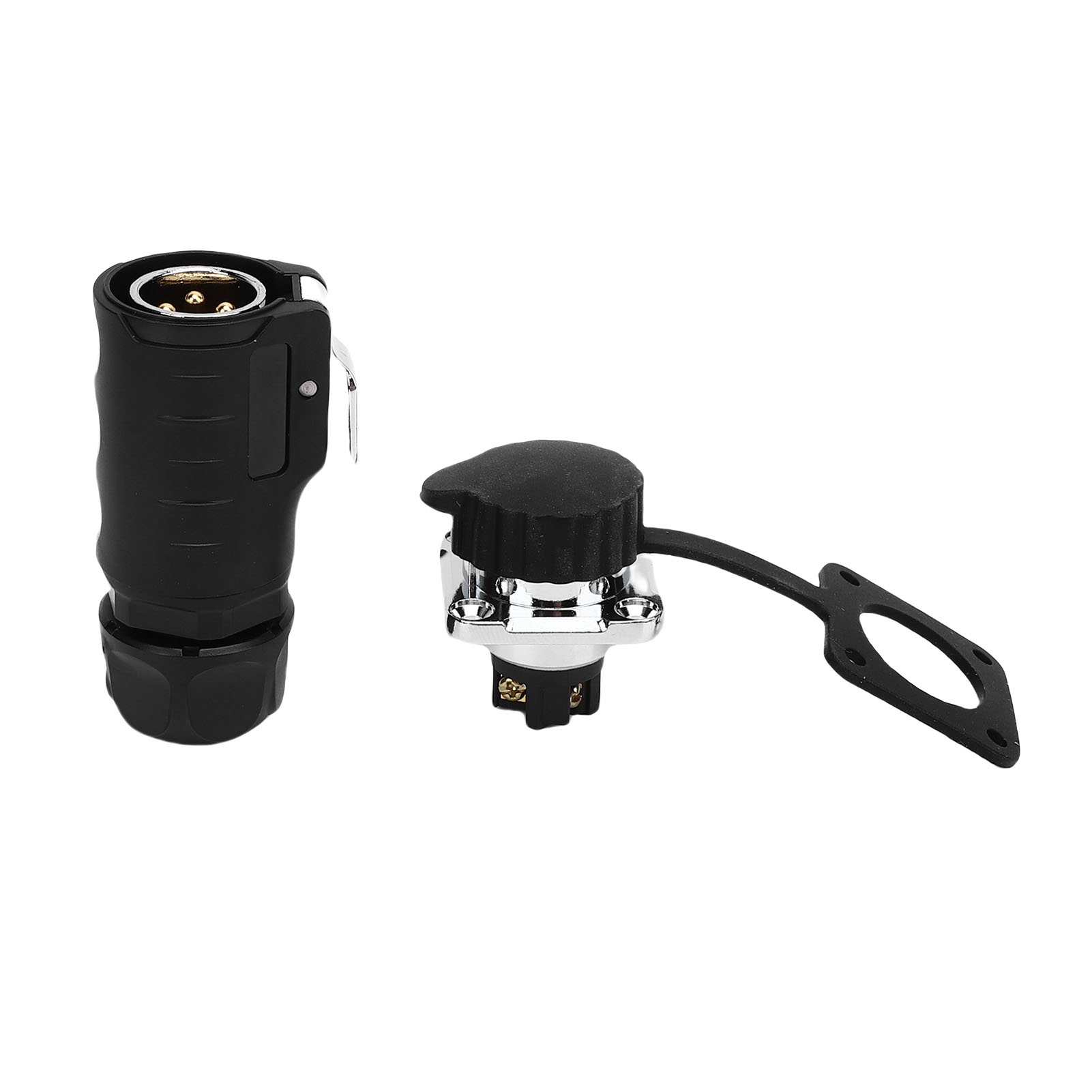 Wasserdichter 4-poliger Luftfahrtstecker (ip68), Vierkantflansch, Schnellanschluss, 25 A