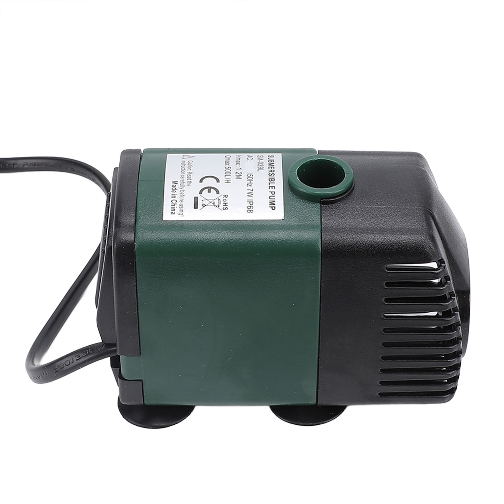 7-w-tauchpumpe, 500 L/h Förderleistung, Schutzart Ip68, 120 Cm Förderhöhe, Leiser Betrieb, Für Garten- Und Landschaftsbau, Aquarien, Teiche Und Springbrunnen, 220-v-eu-stecker