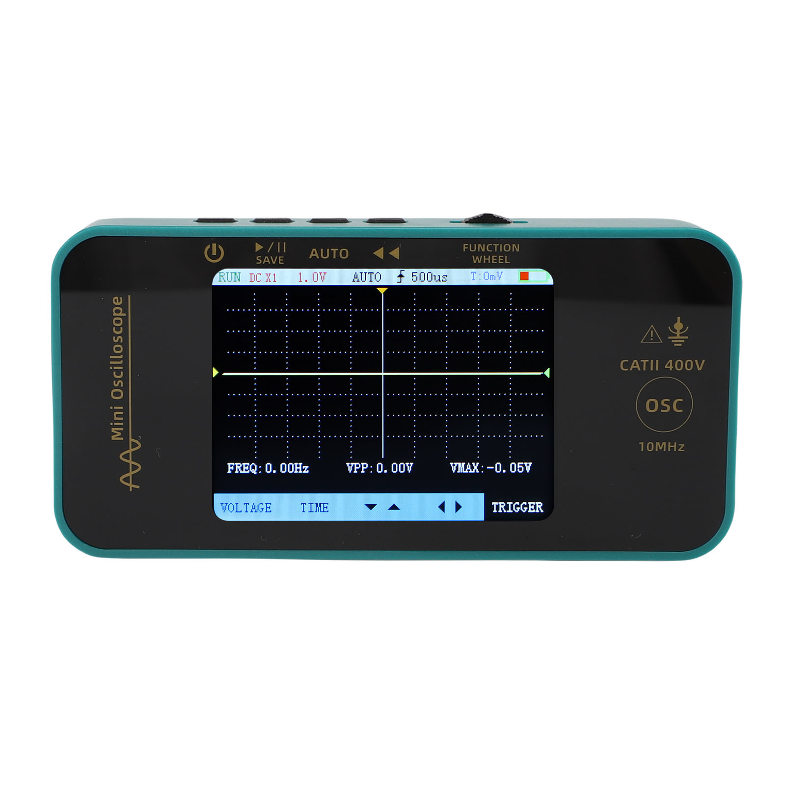 Tragbares Oszilloskop, 3,2-zoll-farbbildschirm, 10 Mhz Genauigkeit, Einkanal-echtzeitabtastung 48 Msa/s