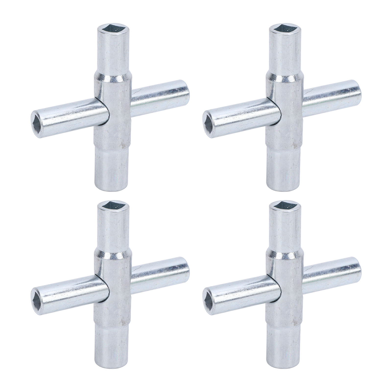 Satz Mit 4 Schlüsseln Für 4-wege-außenwasserhahn (1/4, 9/32, 5/16 Und 11/32 Zoll), Silber Galvanisiert.