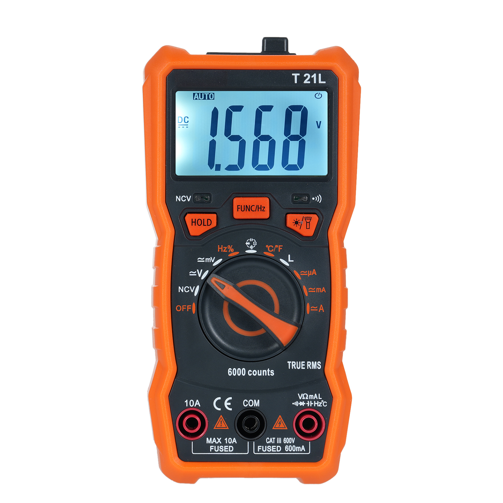 Multifunktionales Digitales Multimeter Mit 6000 Zählern, Hitzebeständiges Tragbares Voltmeter, Induktivitäts-, Kapazitäts- Und Frequenzmessgerät