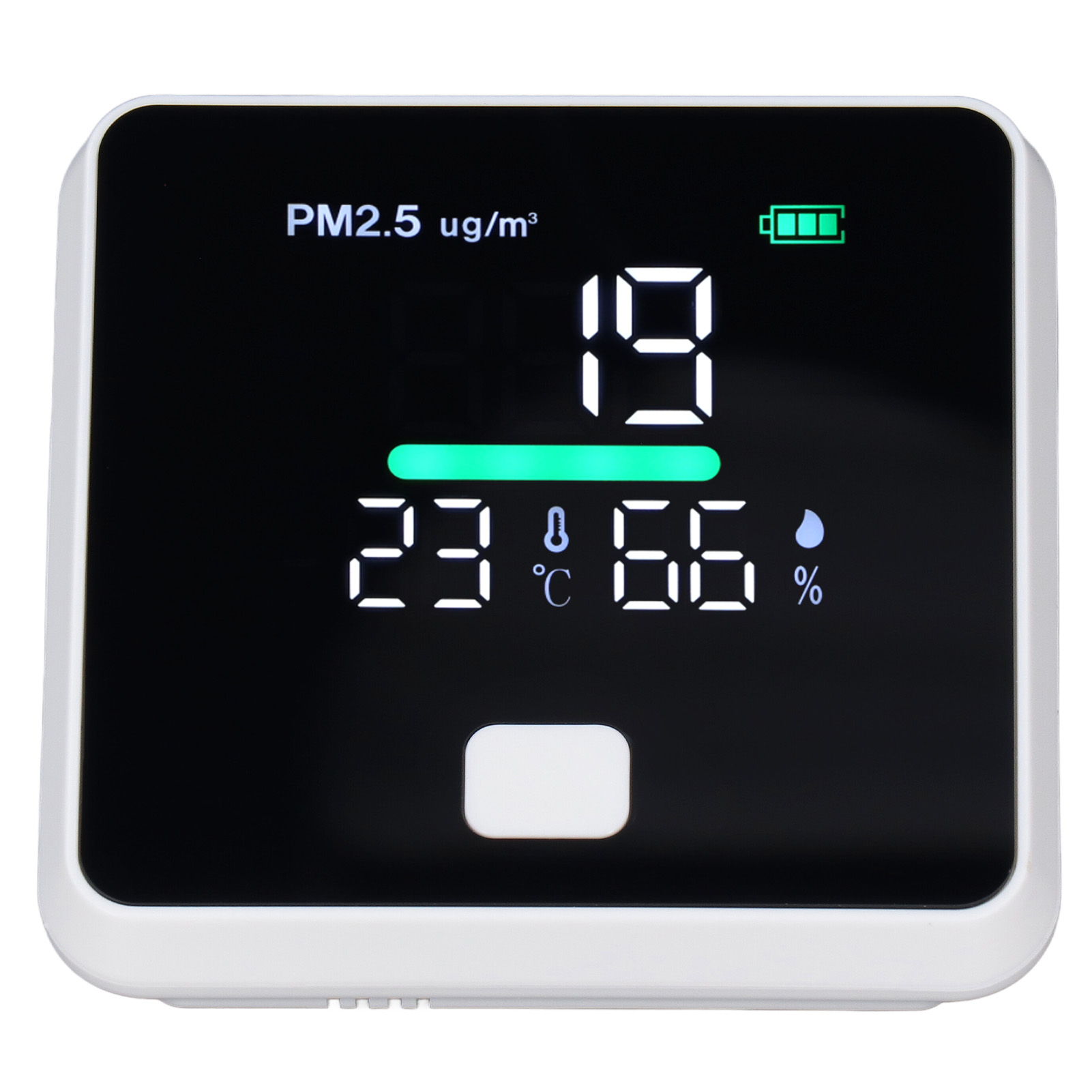 Pm2,5-monitor, Temperatur- Und Feuchtigkeitsmesser Für Innenräume, Hohe Genauigkeit, Tragbar Für Zuhause Und Unterwegs