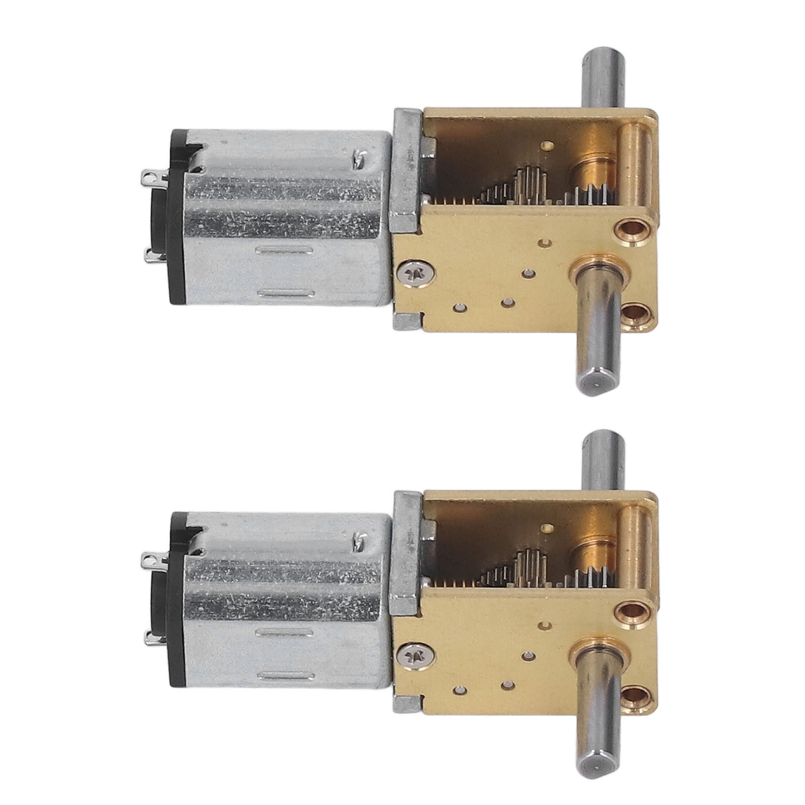 Satz Aus 2 Kupferkaschierten, Leisen, Doppelwelligen Gleichstrom-getriebemotoren Mit Untersetzungsgetriebe, 6 V Dc, 190 U/min