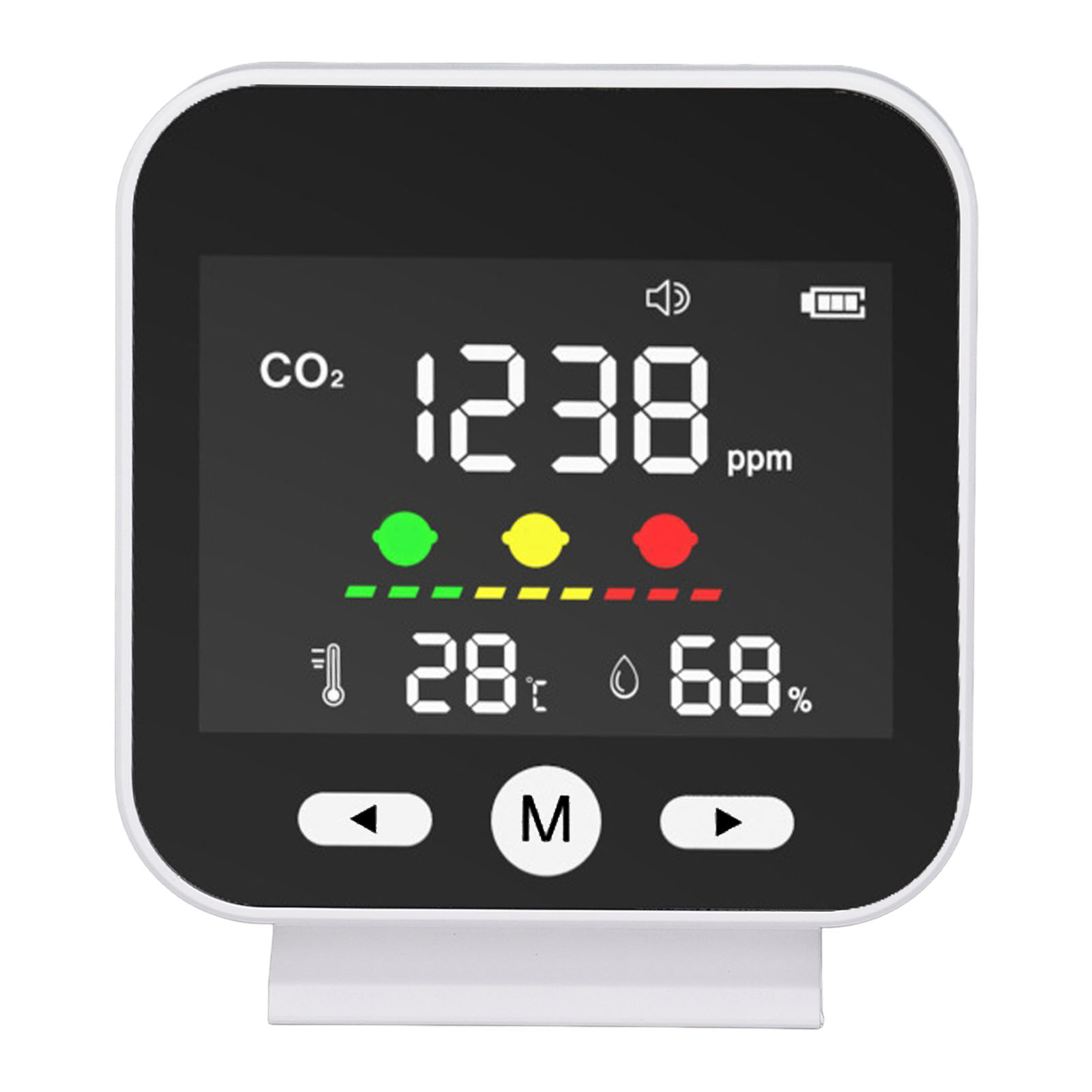 Hochpräziser Luftqualitätsmonitor (400–5000 Ppm Co2), Temperatur- Und Feuchtigkeitsmesser Für Büros