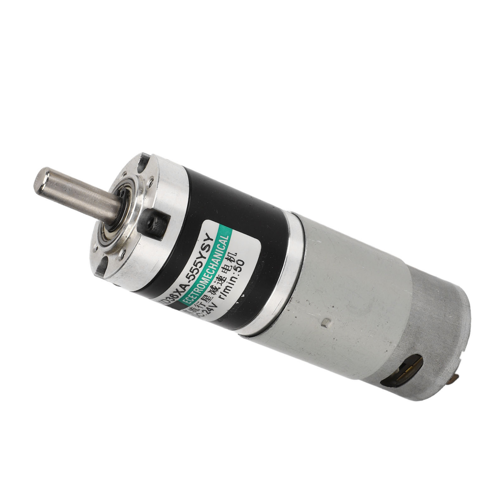 Miniatur-elektromotor Mit Kupferzahnrädern, Hohes Drehmoment, Geräuscharm, 24 V, 15 W, Schwarz/silber, 50 U/min