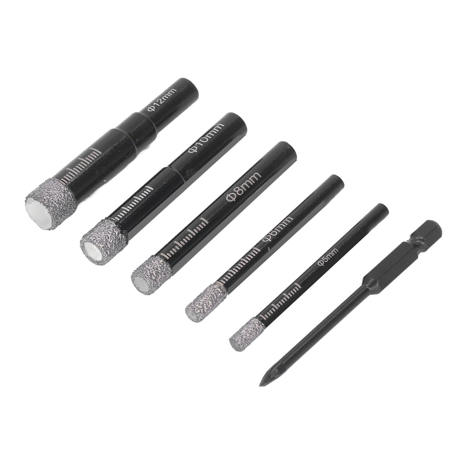 Set Mit 6 Universellen Diamantbohrern Mit Rundschaft Für Fliesen Und Glas