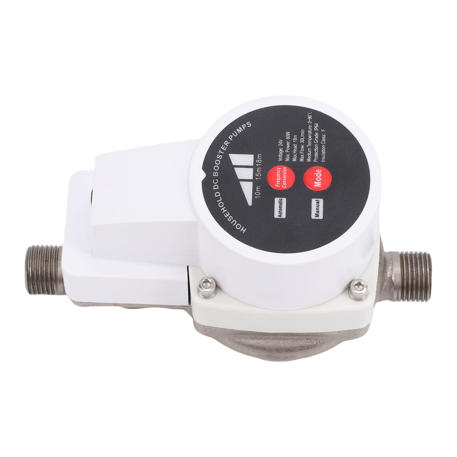 Intelligente Duschpumpe Mit Wellschlauch, 3 Geschwindigkeitsstufen, 475,5 Gph (1800 L/h), 80 W, Energieeffiziente Wasserpumpe Für Bad Und Küche, Europäischer G1/2-zoll-stecker