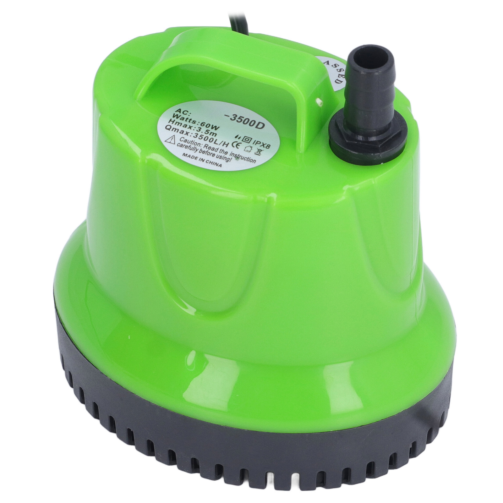 925 Gph 60w Tauchpumpe Für Springbrunnen, Schwimmbecken, Aquarienentwässerung, Teiche Und Wasserfälle Eu-stecker 220–240 V