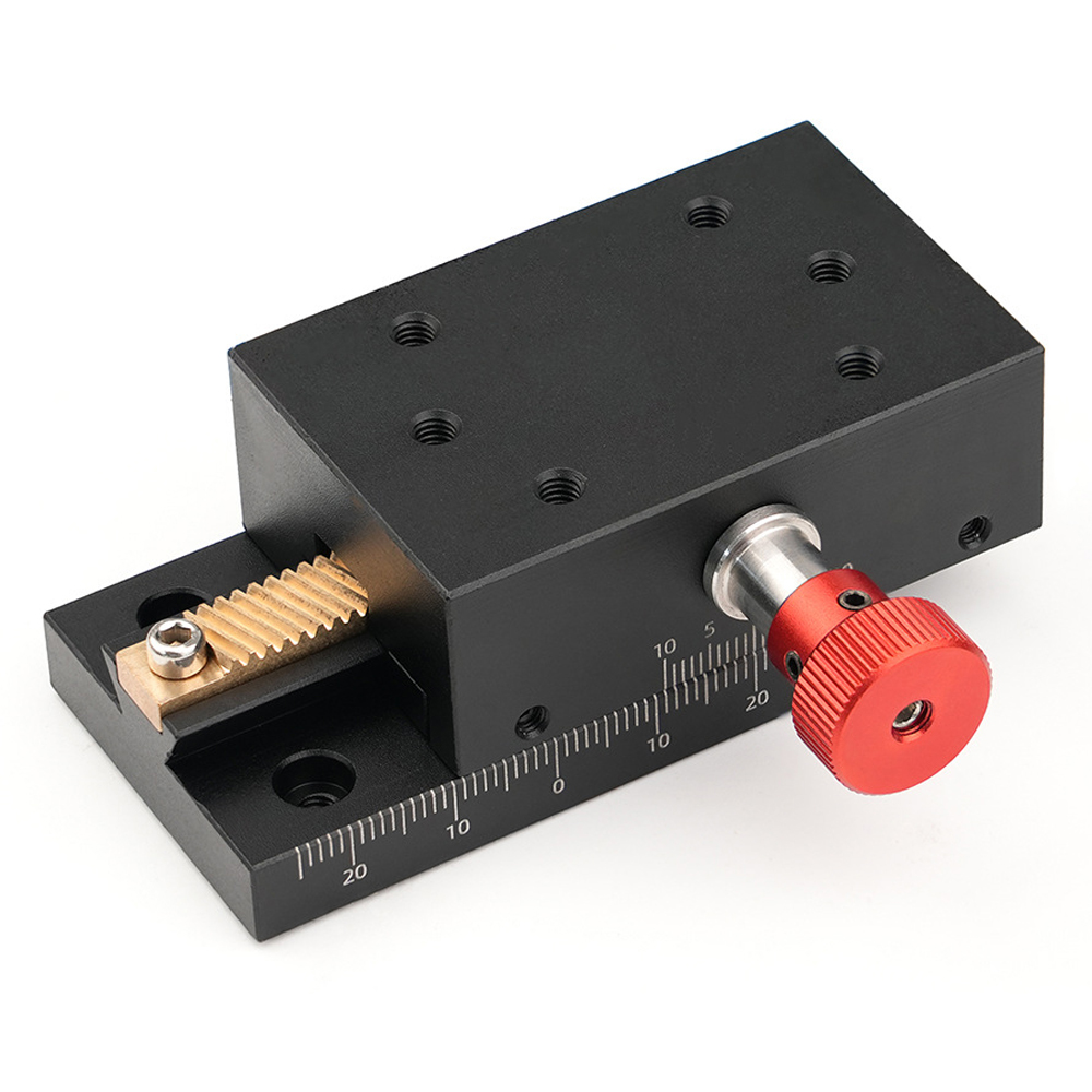 Zahnstangenantrieb, Gleitmechanismus, Aluminiumlegierungskonstruktion, Schwalbenschwanznuten, Führung, Manuelle Gleitplattform, Leichtgängige Und Präzise Einstellung, Gleitblock Für Vielseitige Anwend