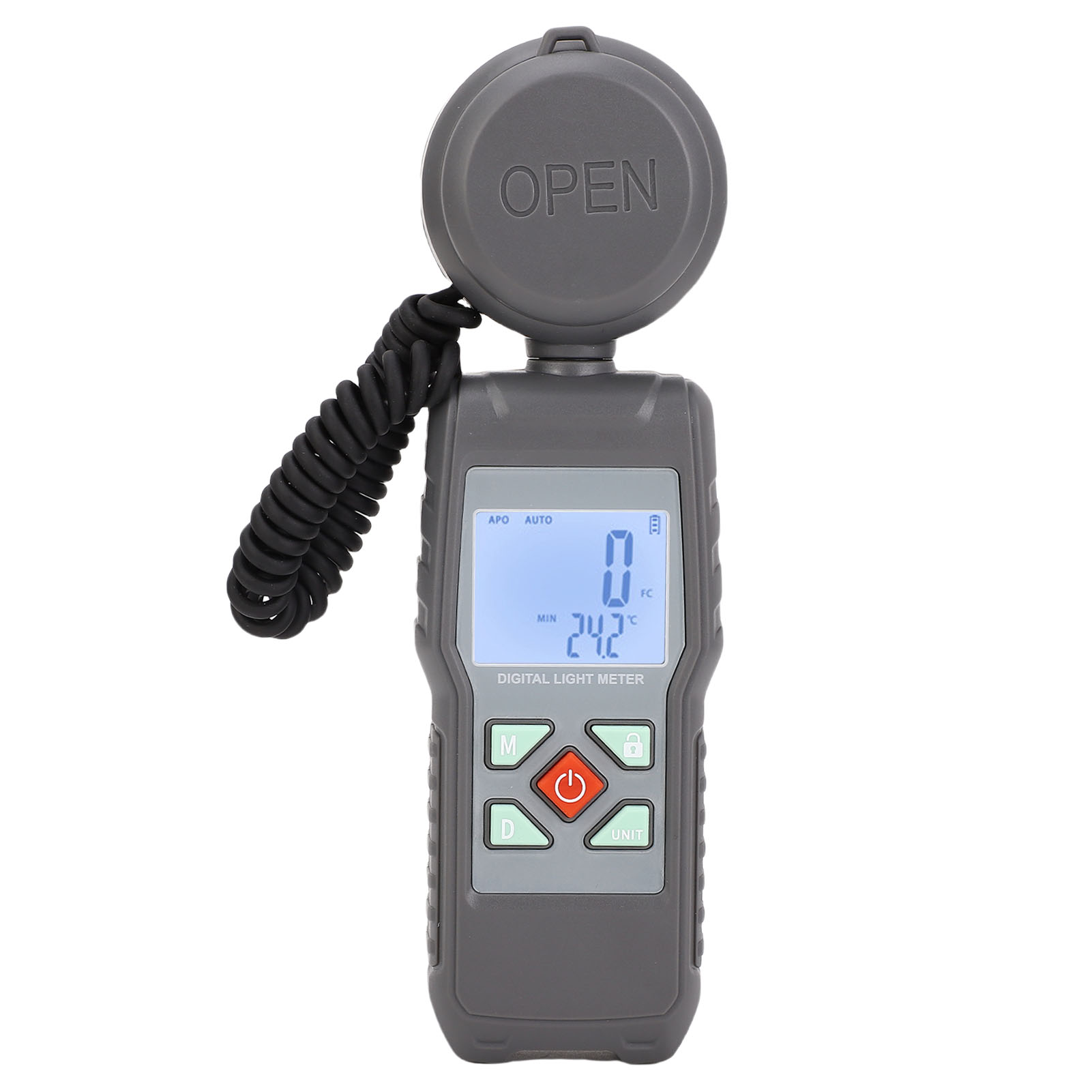 Digitales Luxmeter, Lichtstromprüfer Bis 200.000 Lx, Schwarzweiß-lcd-display, Lichtstärkemessung