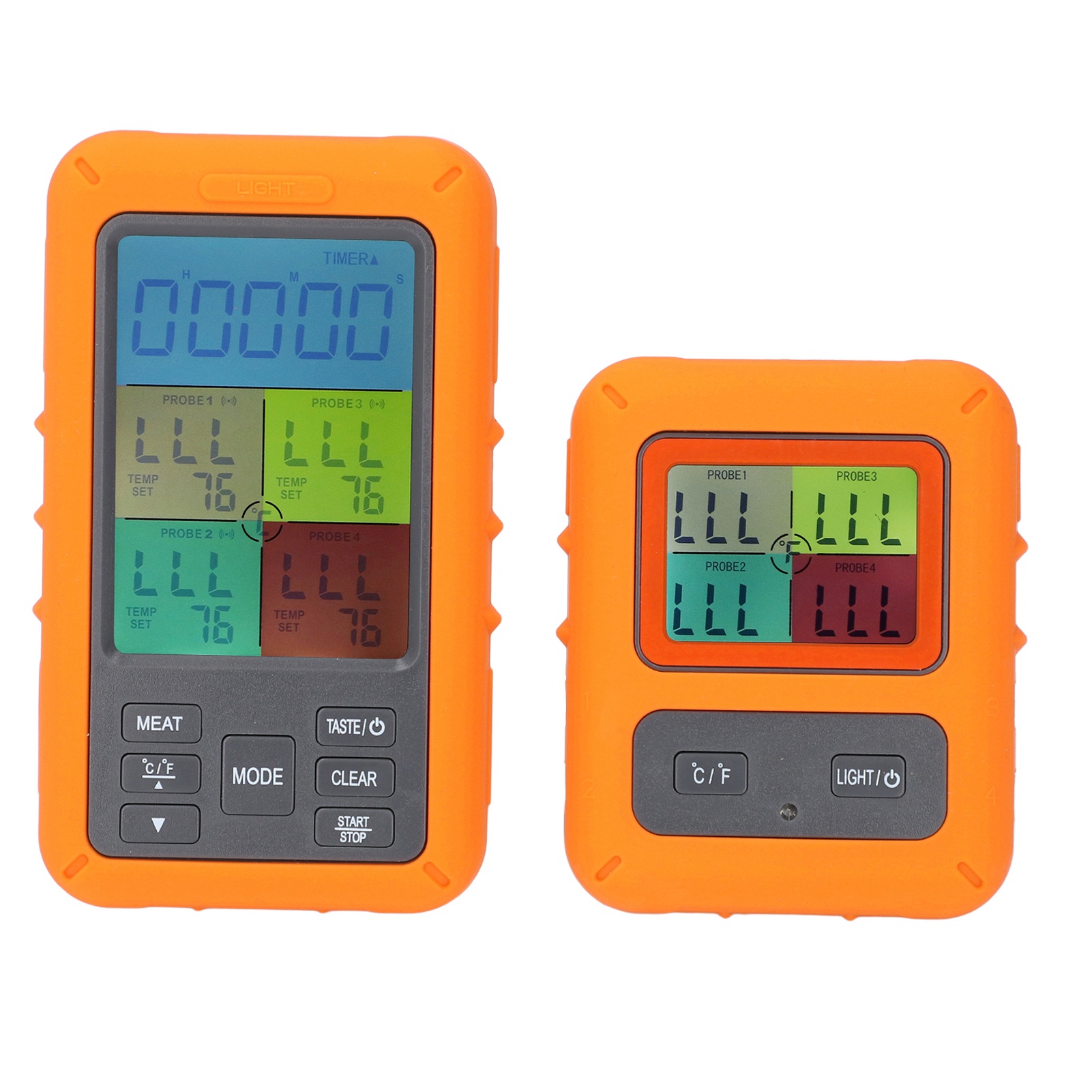 Fleischtemperaturfühler Mit Intelligentem, Drahtlosem Lcd-display Und 4 Fühlern – Grillzubehör Ts-tp40