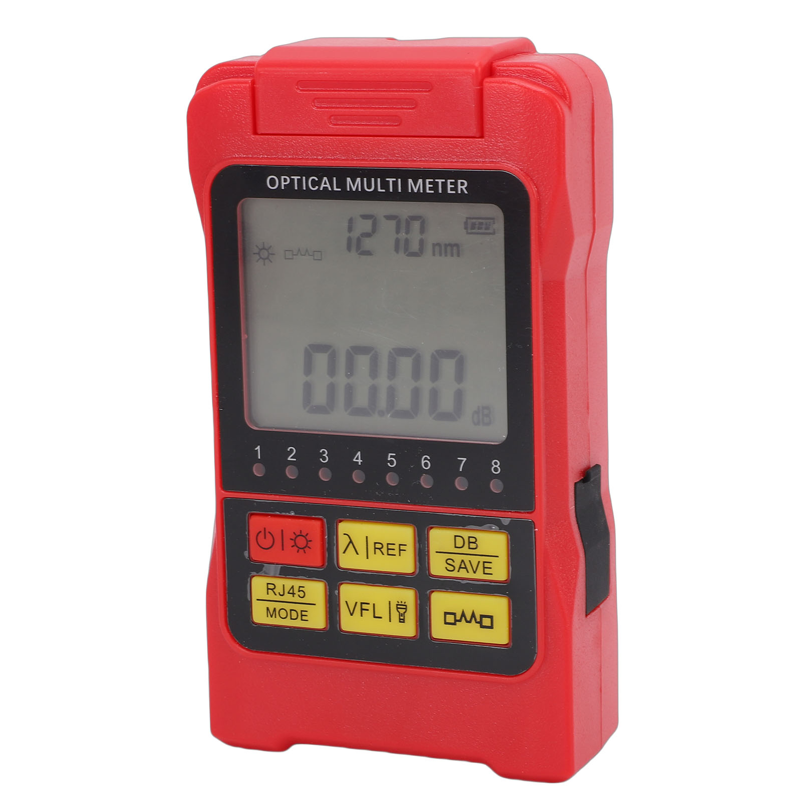 Tragbares Optisches Wattmeter 850–1650 Nm, Glasfasernetztester, Roter Kabelprüfstift