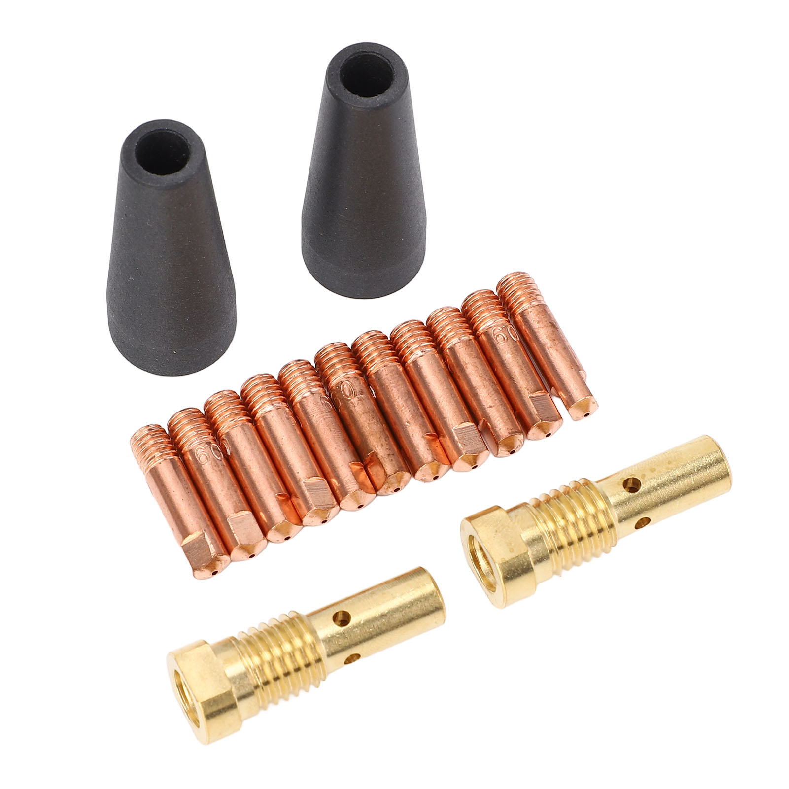 15-teiliges Schweißzubehörset: Ptfe-gasdüsen, Messing-gasverteiler, 9-mm-kupferelektrodenspitzen Für Century Fc90 80gl