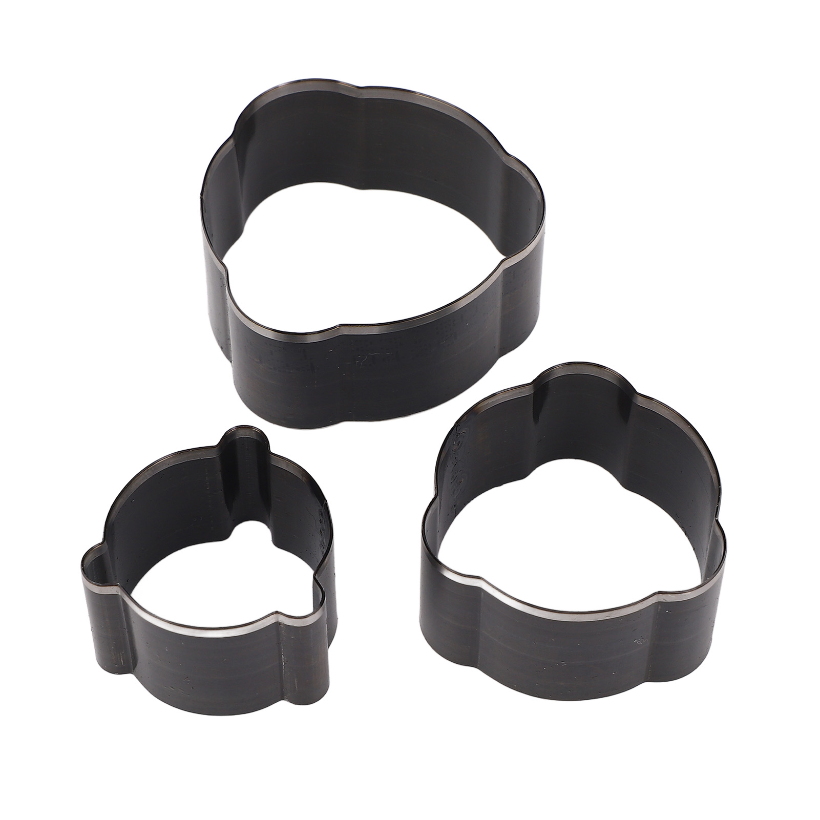 Set Aus 3 Flugzeugförmigen Lederstanzformen, Manuelles Stanzwerkzeug Aus Legiertem Stahl, Seitenlängen: 47, 40 Und 33 Mm