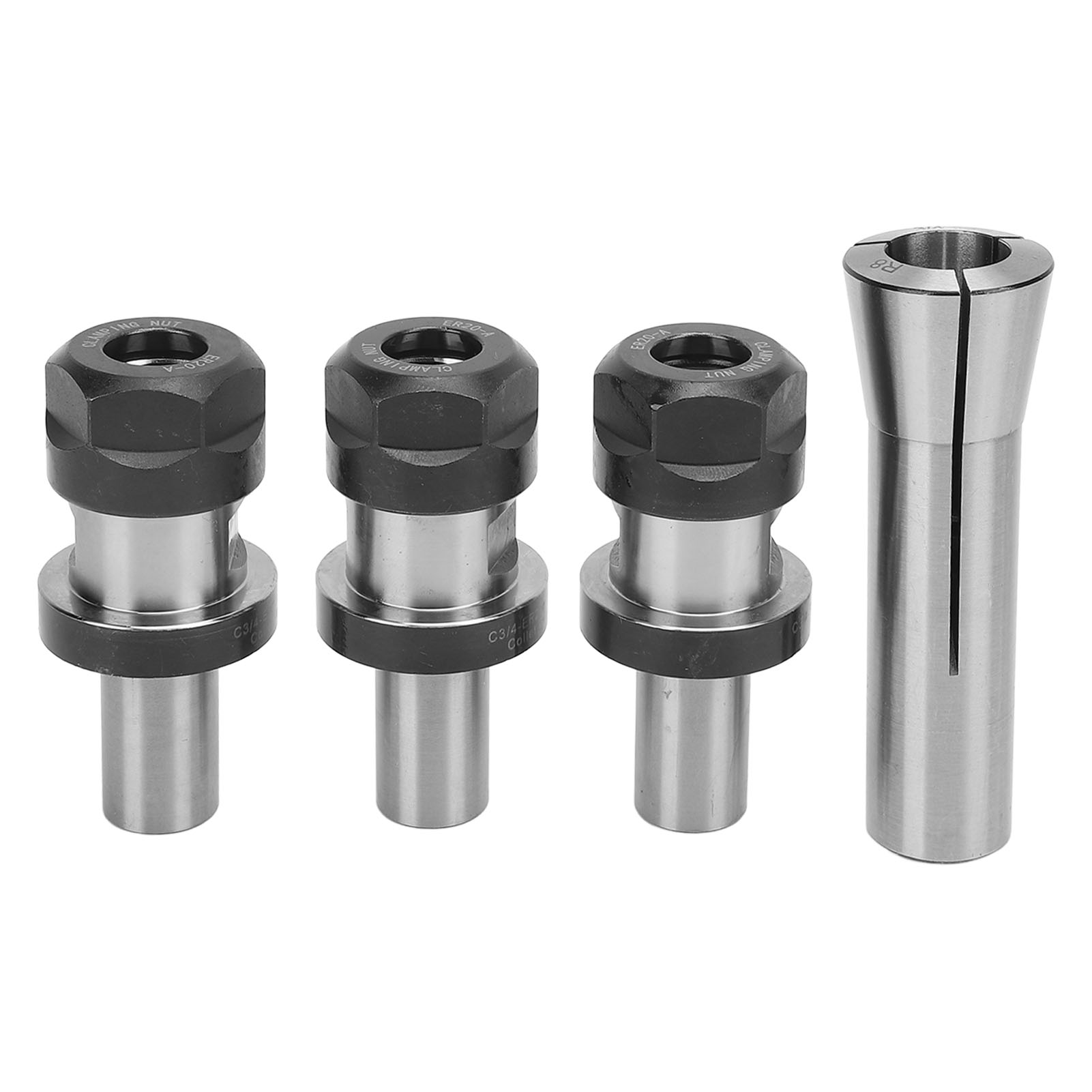 R8 3/4 Federbelastetes Spannzangenfutter-set Und 3 Futterverlängerungen Für Fräsmaschine