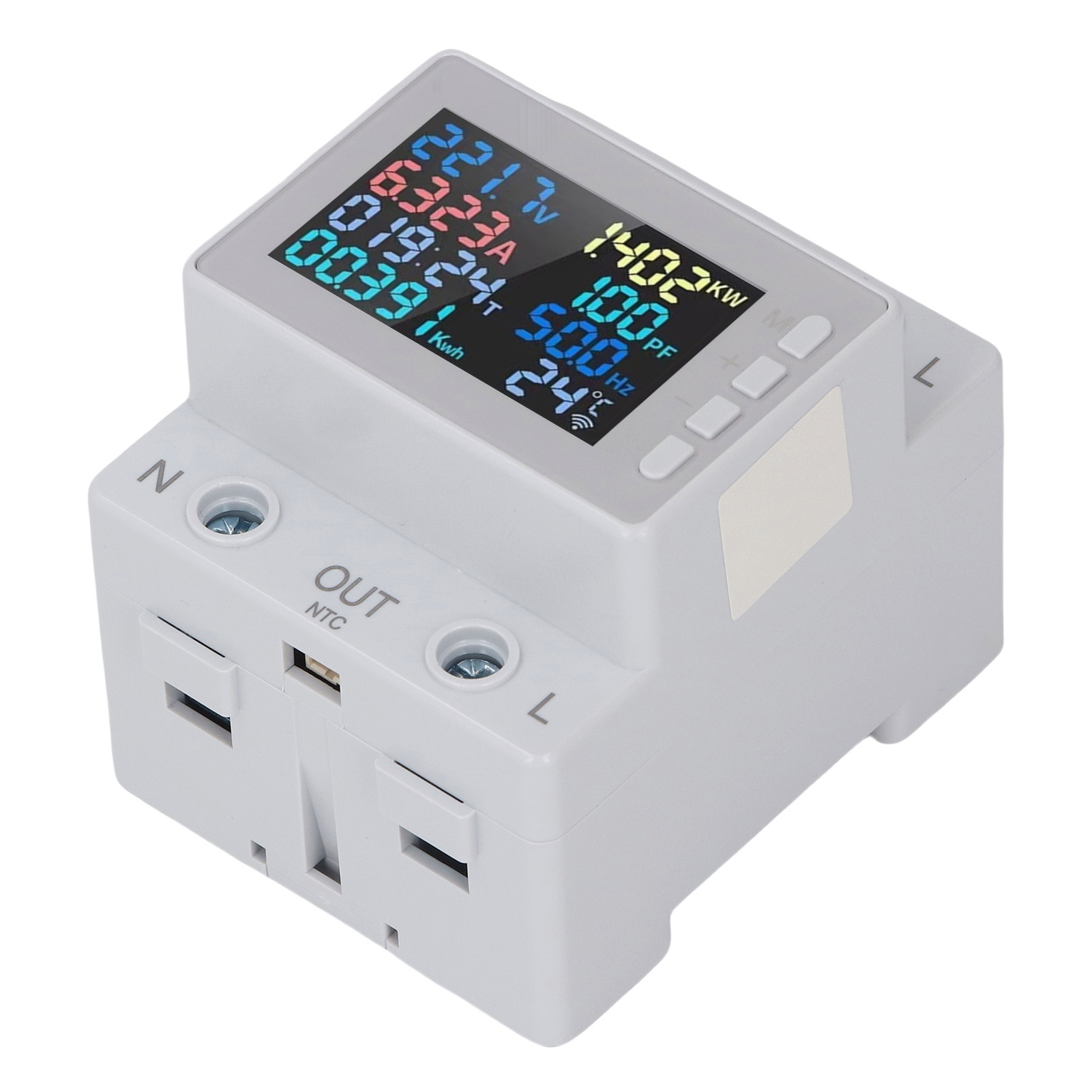 Einphasiger Din-schienen-energiezähler, Stromverbrauchstester, Voltmeter, Amperemeter, Wattmeter/kwh, Frequenzmesser, 63-a-digital-wechselstromzähler