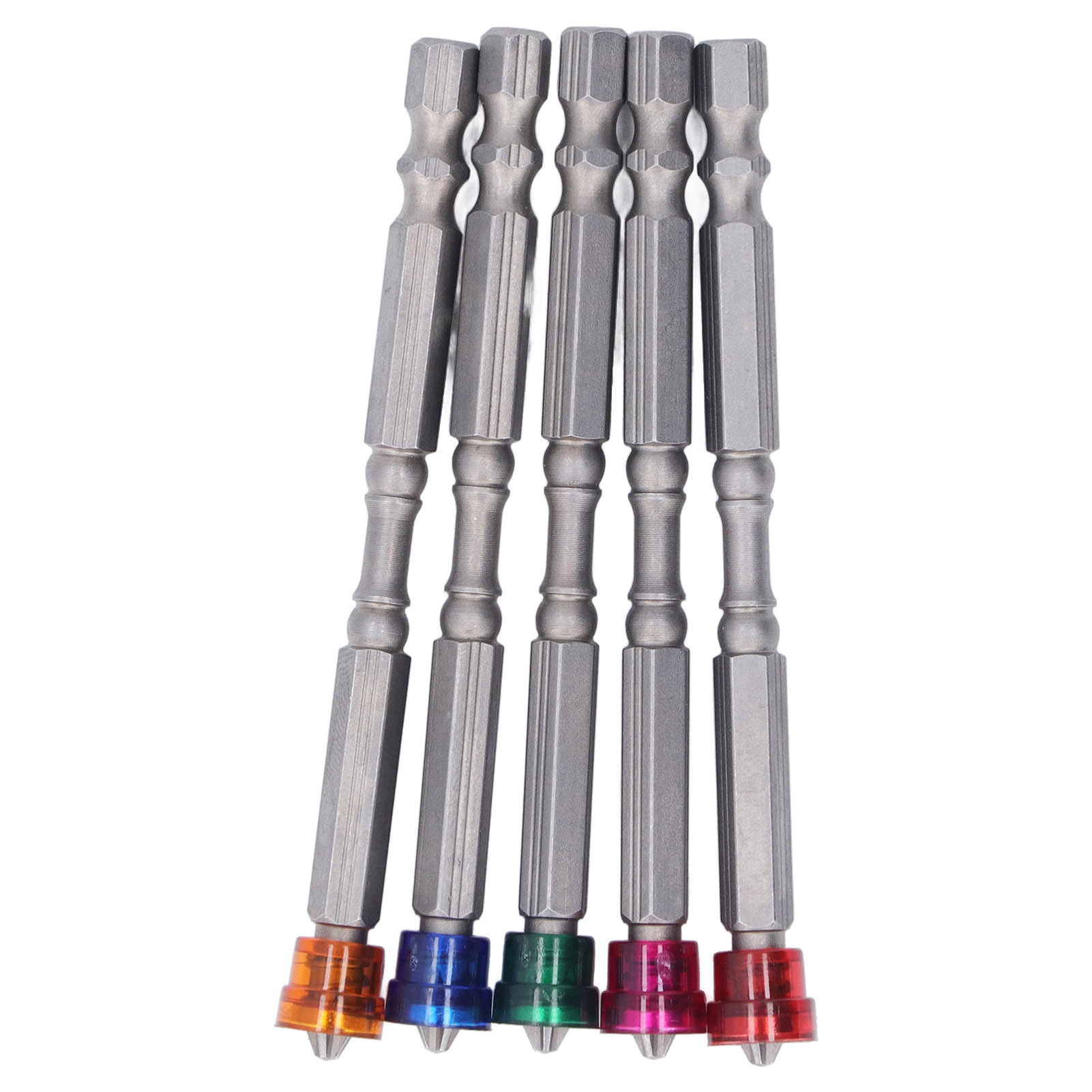 Set Mit 5 Magnetischen Schraubendreherbits Mit Ring, 1/4"-sechskantschaft, Legierter Stahl, Für Elektrische Schraubendreher