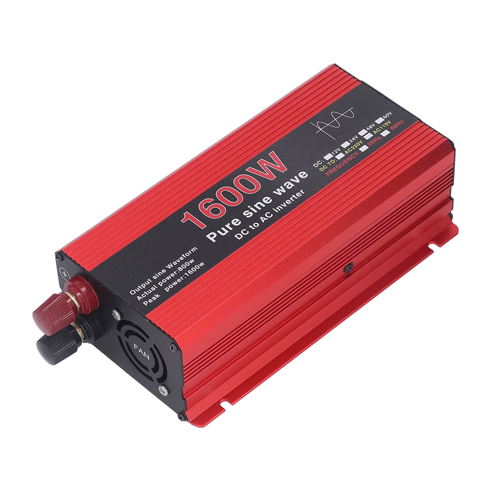 1600w Sinus-wechselrichter, Schutzgehäuse Aus Aluminiumlegierung, Für Fahrzeuge Und Boote, Dc12v Auf Ac220v Umwandlung.