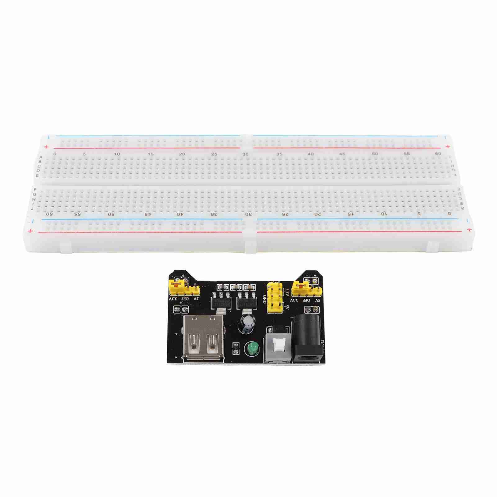 830-punkt-steckbrett, 3,3v/5v-netzteilmodul Mit Jumperkabelsatz Für Diy-schaltungsprojekte