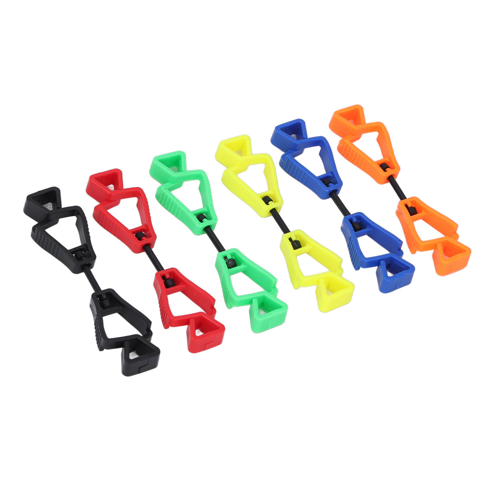 Set Mit 6 Leichten Kunststoff-handschuhclips, Verlustsicher, Für Im Freien Arbeitende Personen (wartung, Bau, Reinigung).