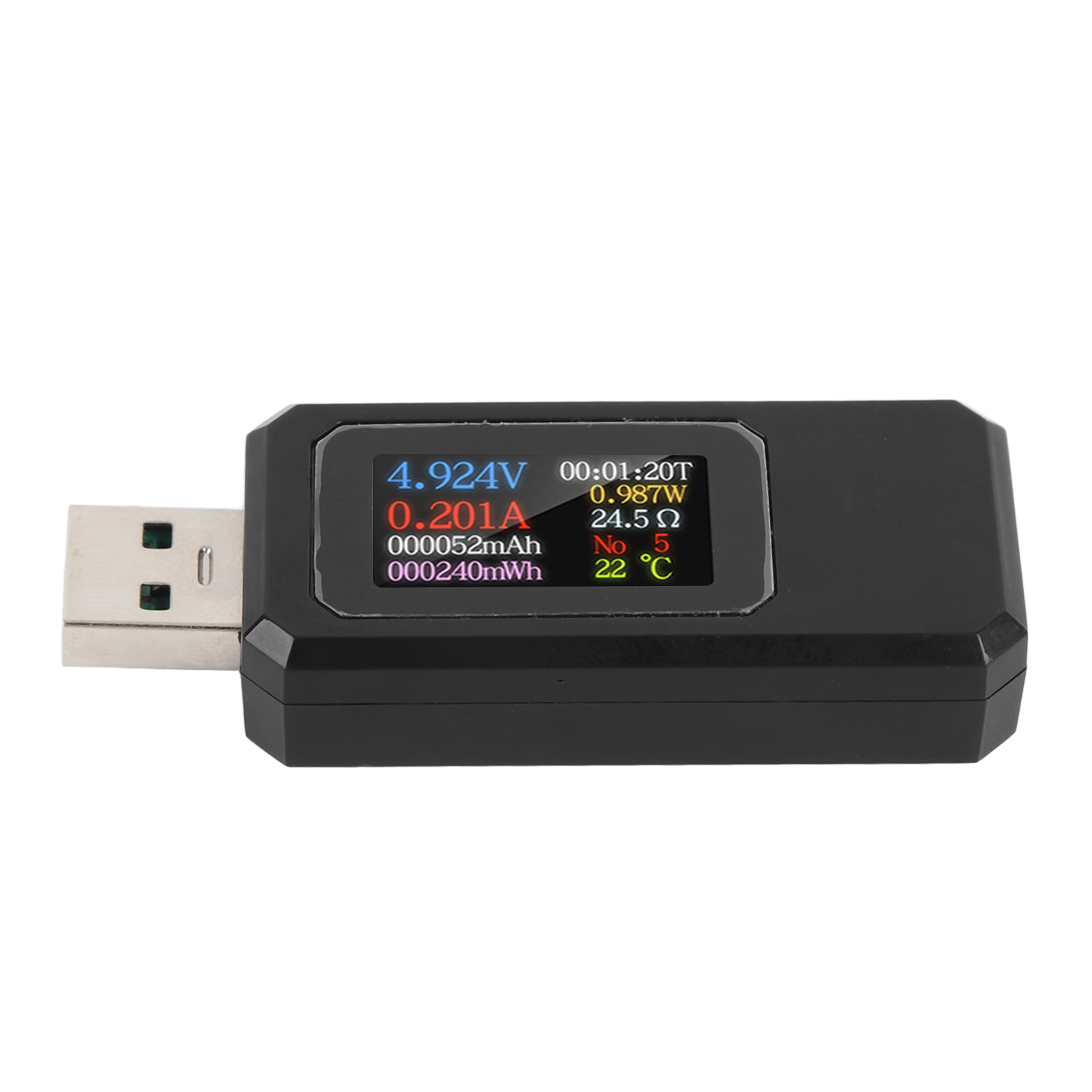 Usb-tester (4–30 V, 0–6,5 A) Mit Ips-farbdisplay: Misst Akkukapazität, Spannung Und Stromstärke. Ideal Für Technikbegeisterte Und Gamer.