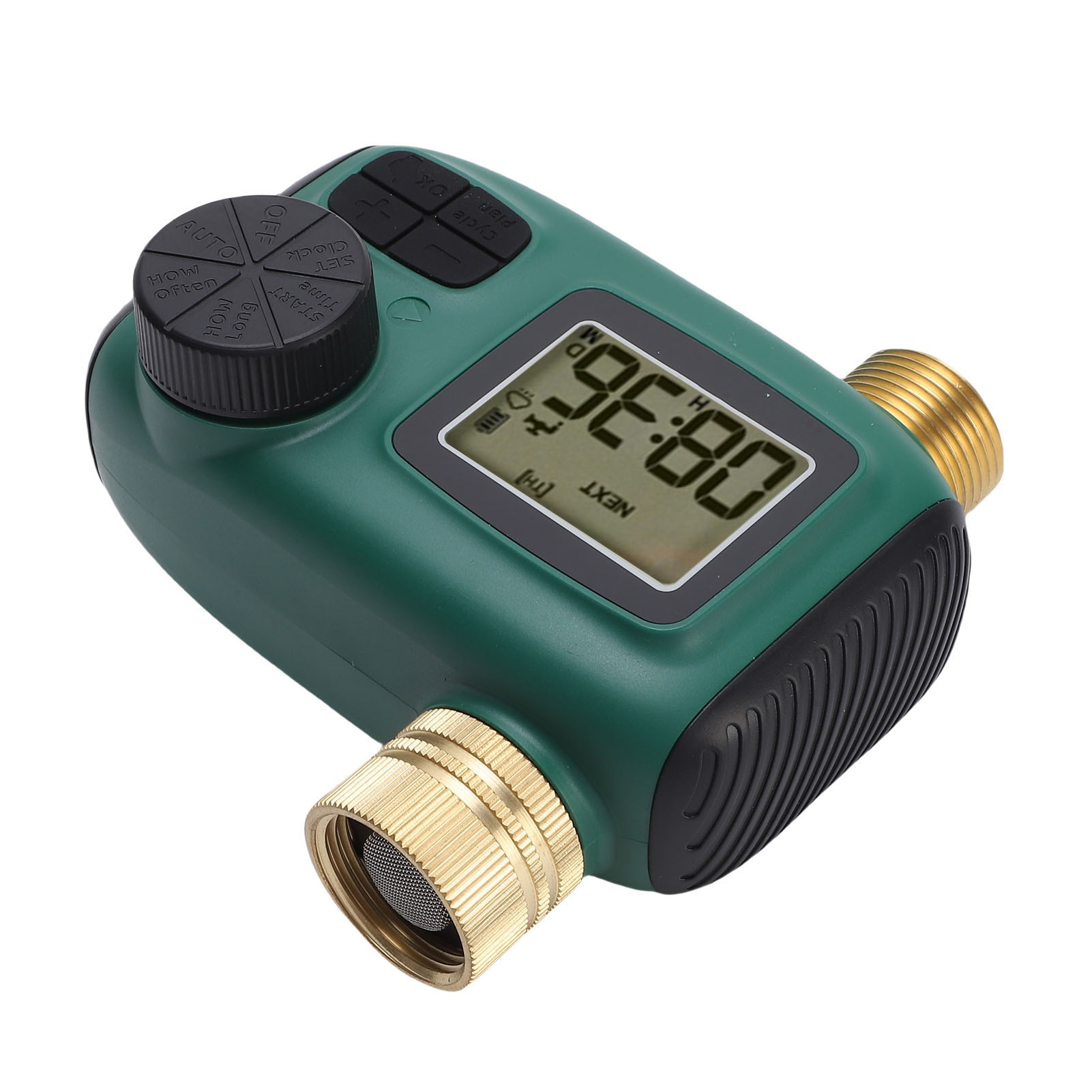 Automatischer Bewässerungstimer Mit 3/4"-messing-ein- Und -auslass, Regensensor, Verzögerter Automatischer Bewässerung Für Tropfbewässerung, Garten, Rasen, Ip55 Wasserdicht, Lcd-bildschirm