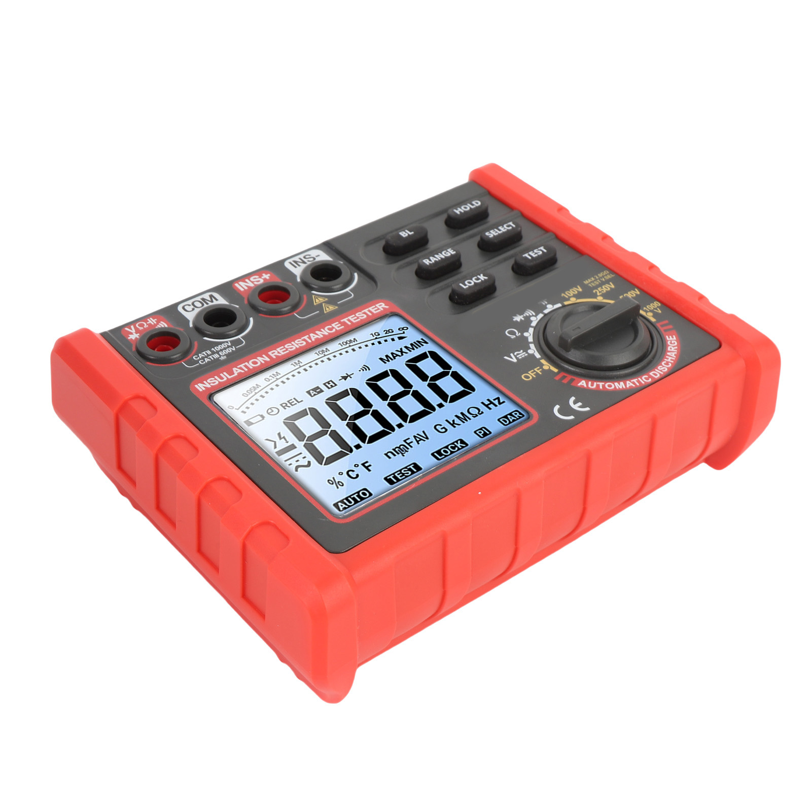 Digitales Ohmmeter, Silikongehäuse, Verstellbarer Ständer, Automatische Abschaltung, Digitaler Widerstandstester Für Transformatoren Und Motoren