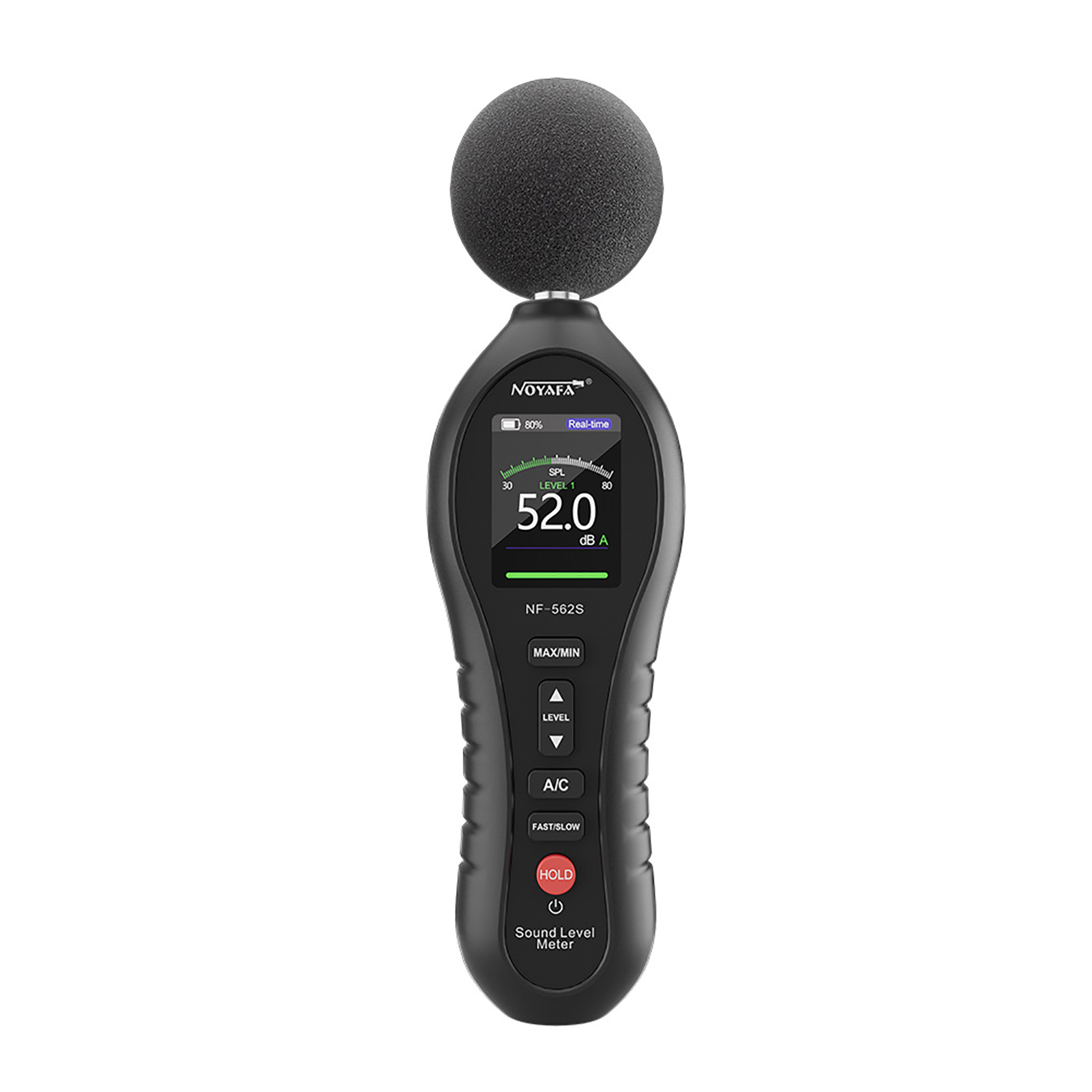 Das Digitale Schallpegelmessgerät Von Noyafa Mit Ac-bewertung Misst Den Schalldruckpegel (spl) Von 30 Bis 130 Db Und Verfügt Über Max/min-haltefunktion, Automatische Abschaltung Und Alarmfunktion. Ide