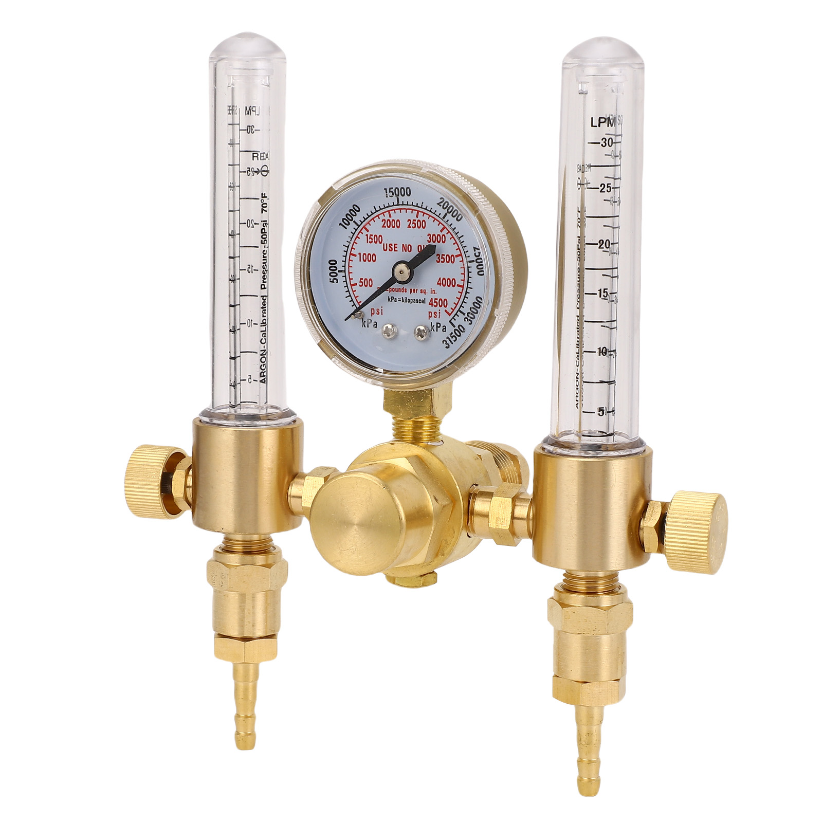 Argonregler Mit Zwei Ausgängen, 0–60 Cfh, 0–4500 Psi, Cga580-eingang, Gasregler Für Wig/mig-schweißen