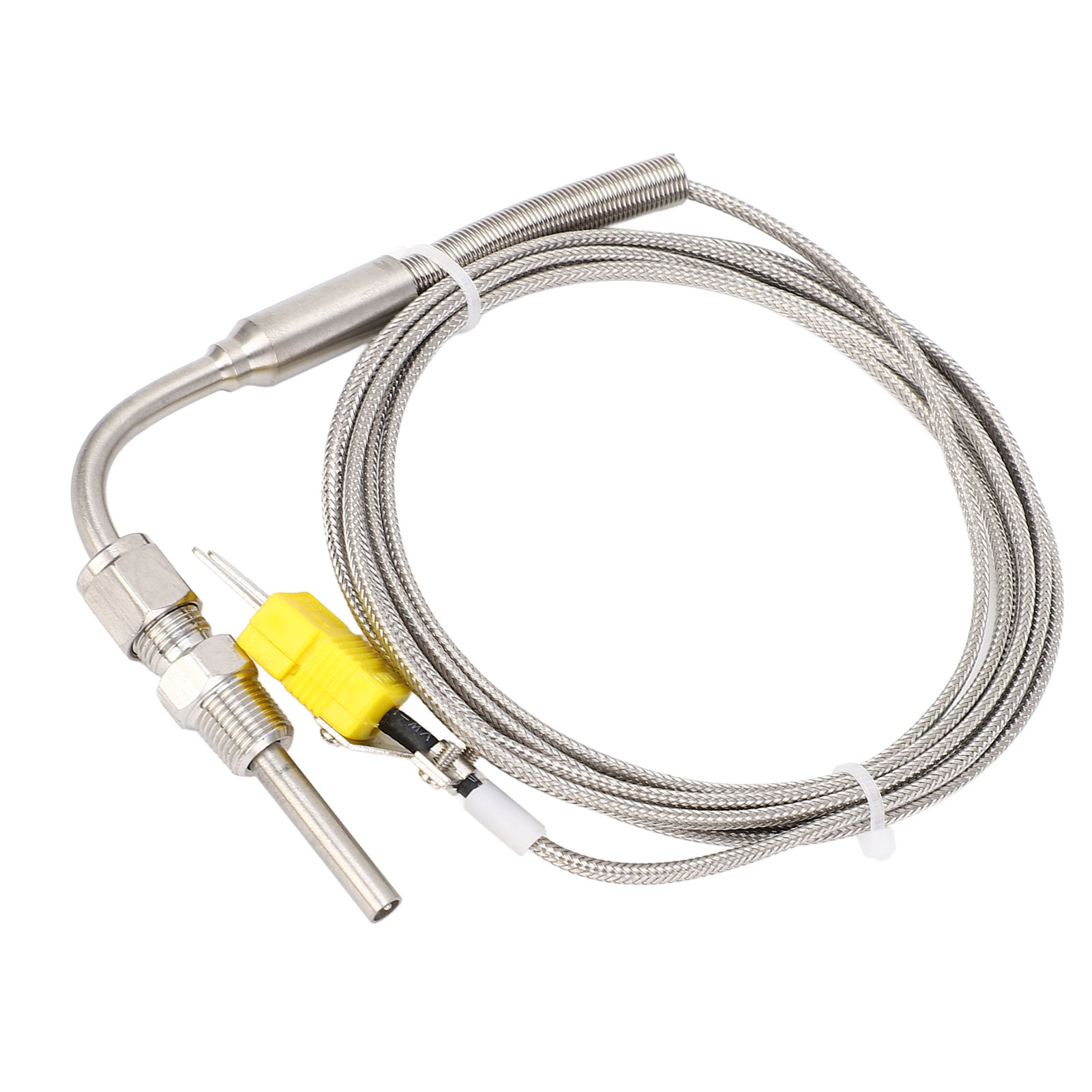 Abgastemperatursonde Aus Edelstahl, 1/8"-npt-gewinde, Thermoelement Typ K, Mit Freiliegender Spitze Und Anschluss, 300 Cm/118,11
