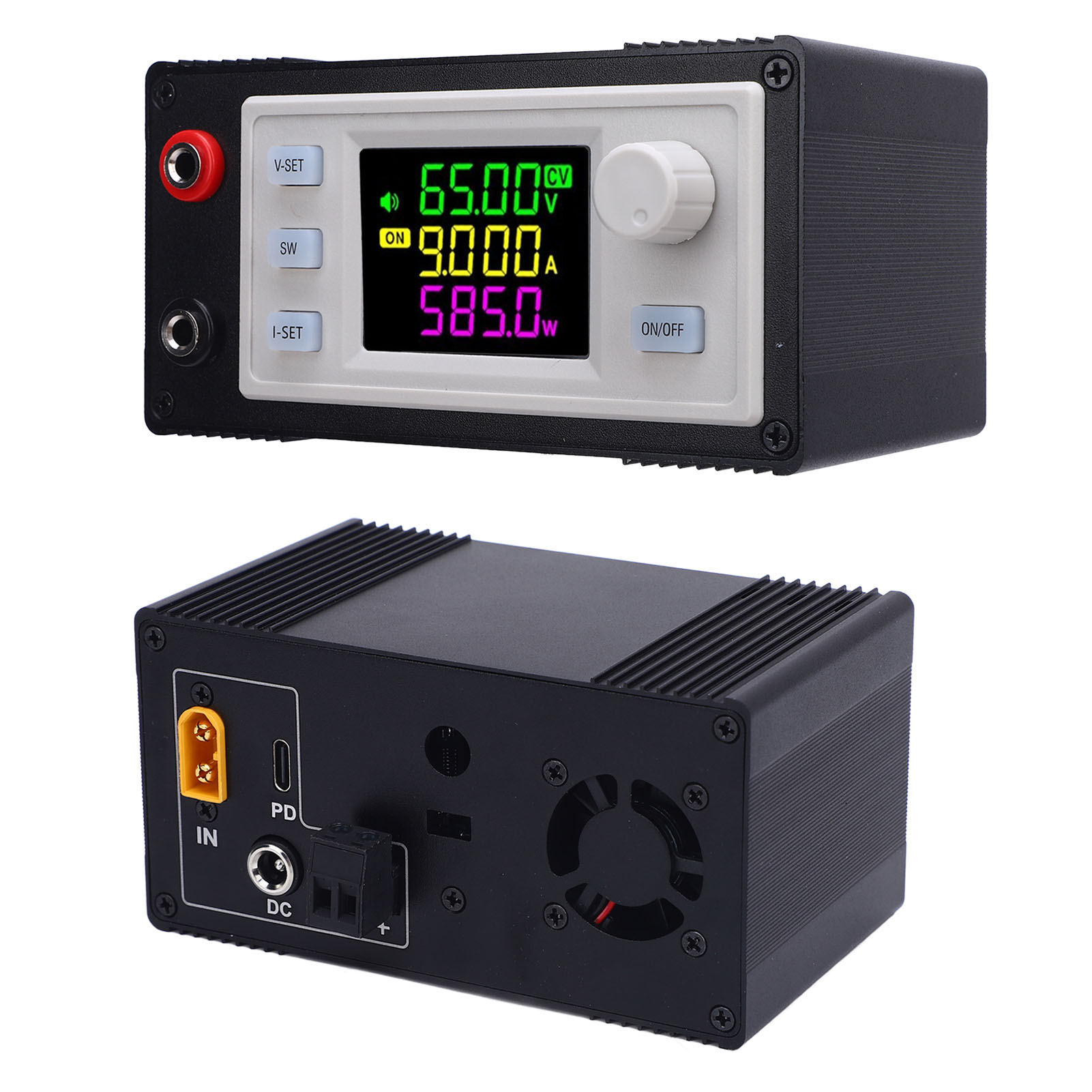 Einstellbarer Spannungsregler, Dc 12–72 V Eingang, Dc 0–65 V Ausgang, 0–9 A, 585 W, Farb-lcd-bildschirm, Konstantspannungs- Und Konstantstrommodul