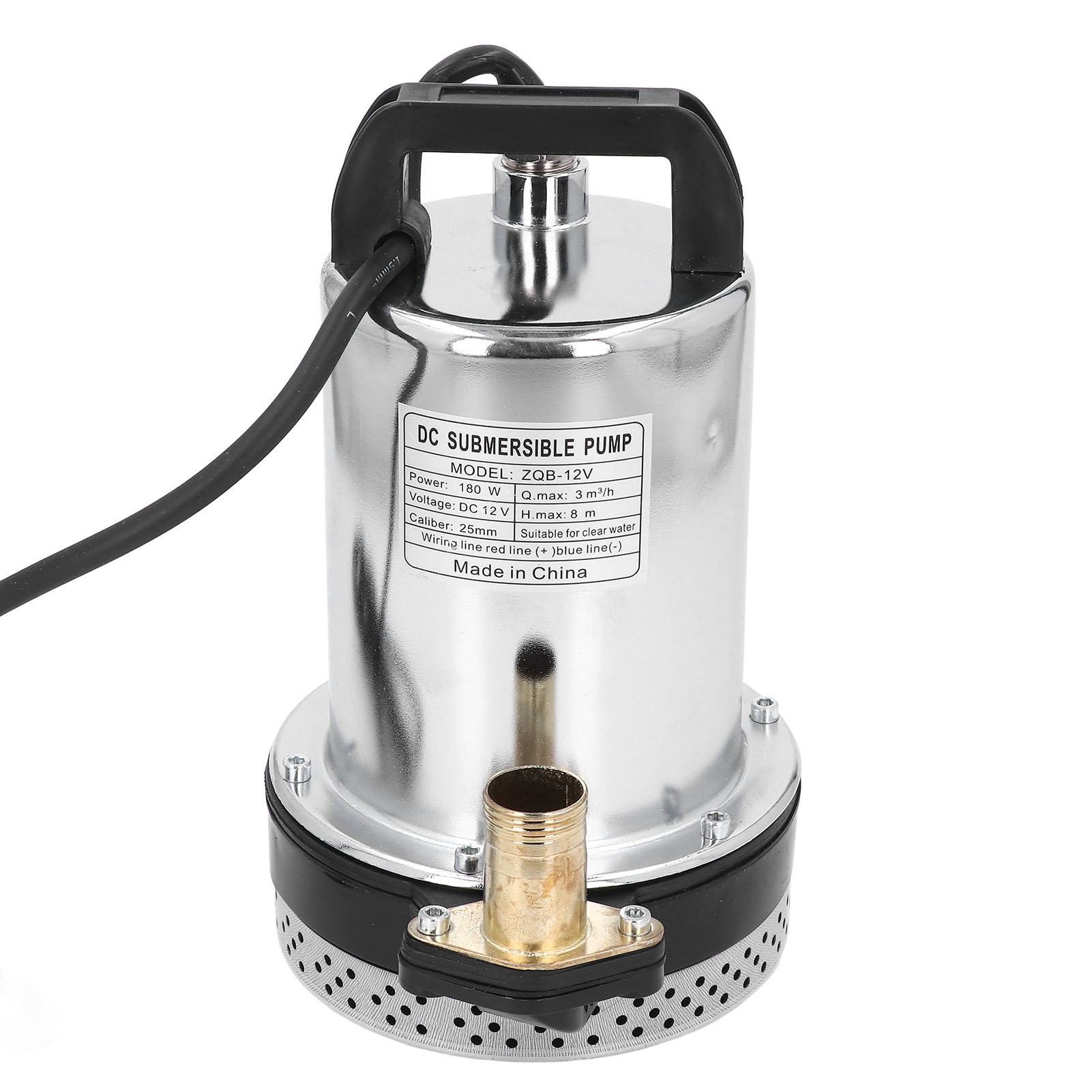 180-w-gleichstrom-tauchpumpe, 8 M Förderhöhe, 1-zoll-anschluss, Edelstahlgehäuse, Kupfermotor, Für Brunnen, Gartenteiche Oder Schwimmbecken, 12 V Gleichstrom