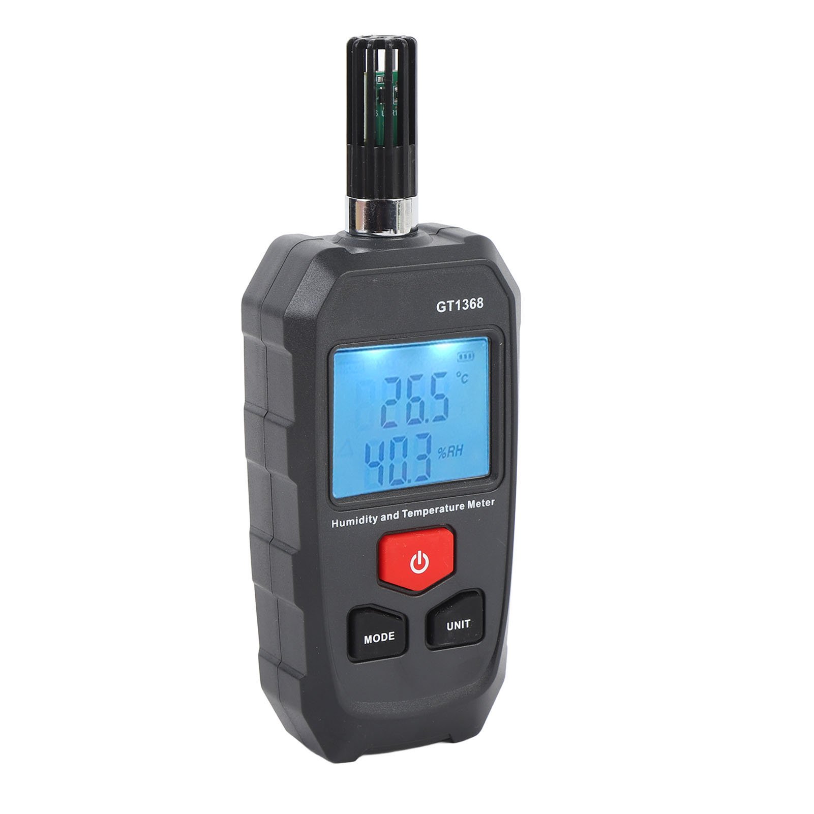 Hochpräzises Digitales Thermometer-hygrometer Mit Hintergrundbeleuchtetem Led-display Für Den Innen- Und Außenbereich.