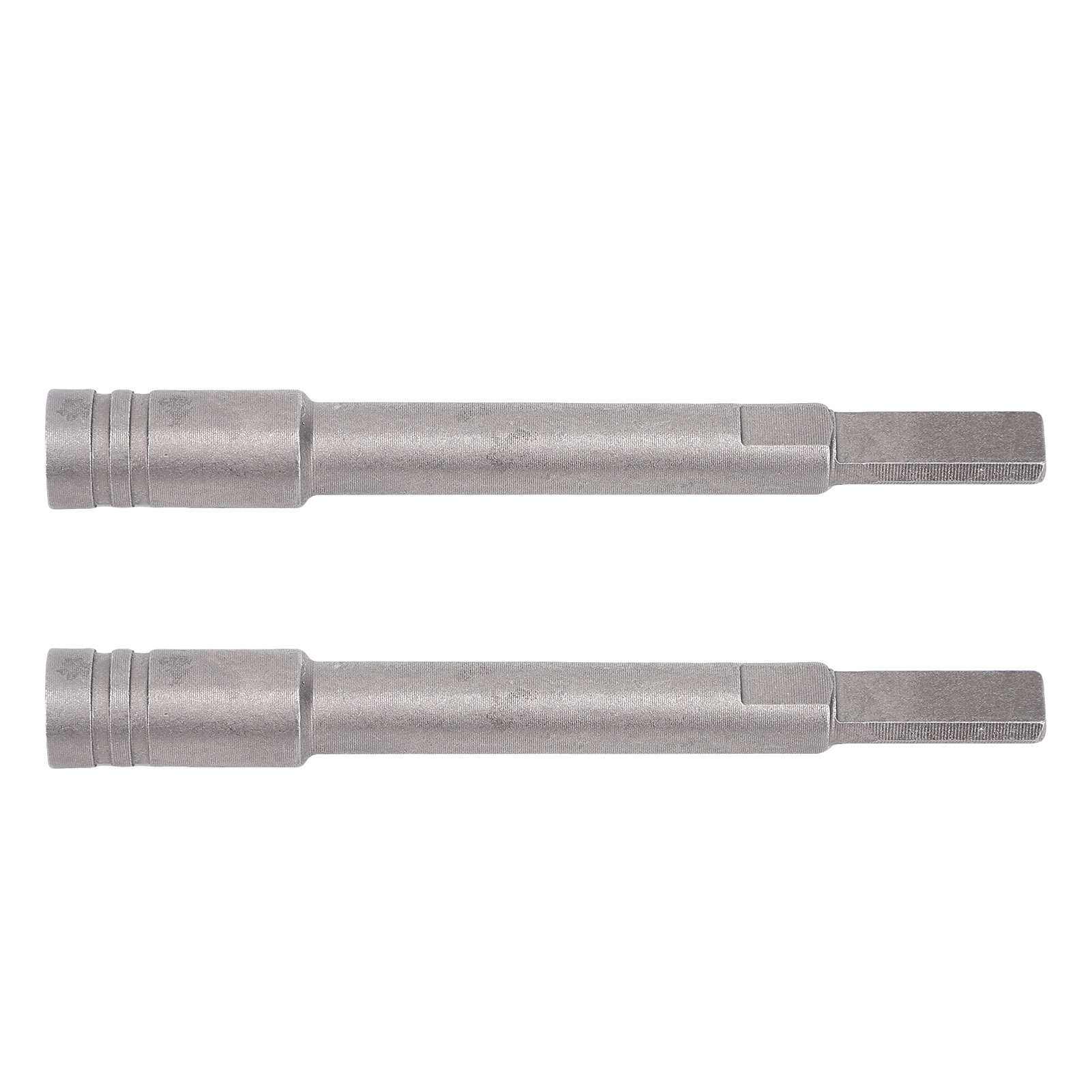 Set Mit 2 Verlängerungen Für 1/4-zoll-sechskantschraubendreher, Verlängerungsadapter Aus Chrom-vanadium-stahl, Sandgestrahlte Graue Oberfläche