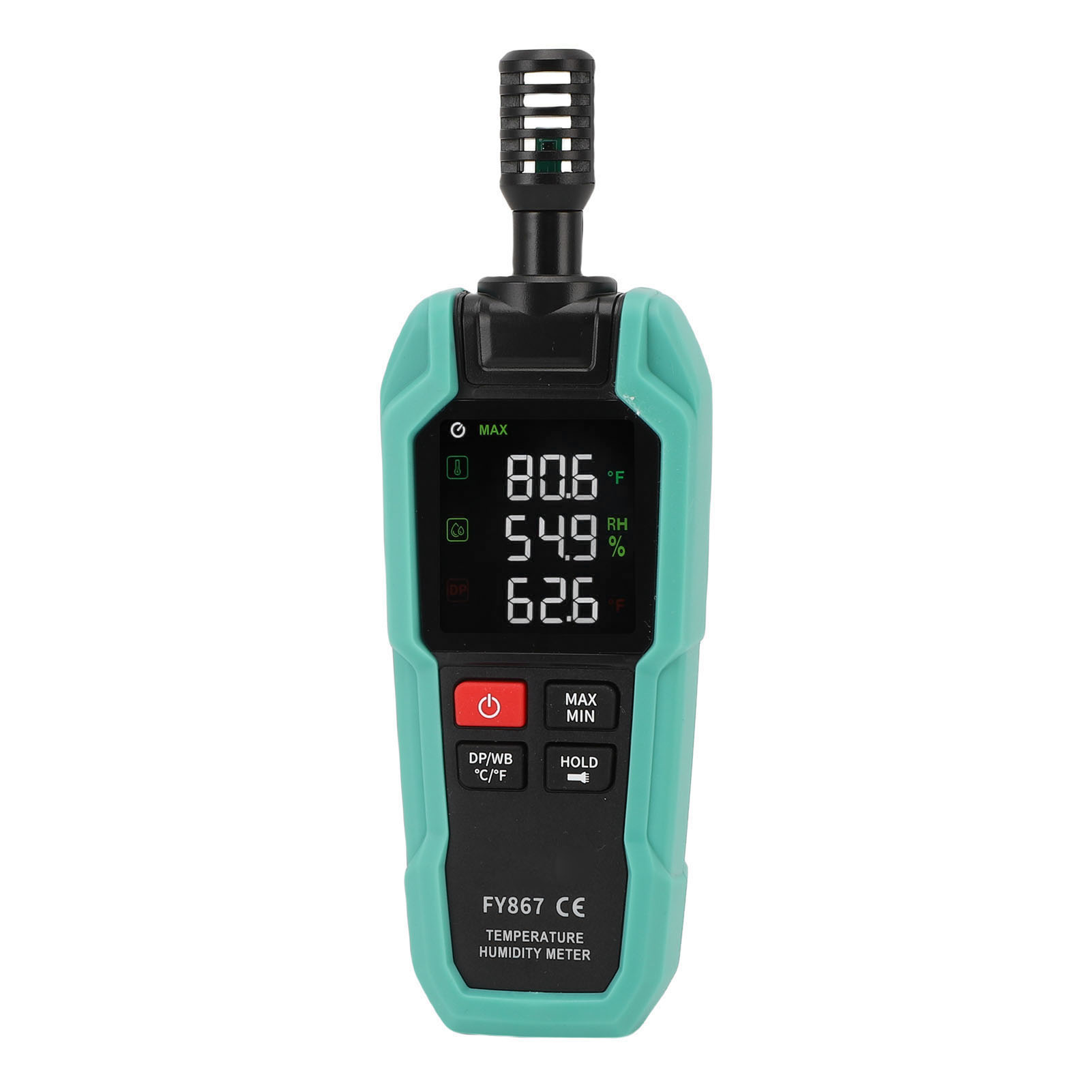 Tragbares Digitales Thermometer-hygrometer: Misst Den Taupunkt Der Umgebungsluft, Die Feuchtkugeltemperatur Und Die Relative Luftfeuchtigkeit.