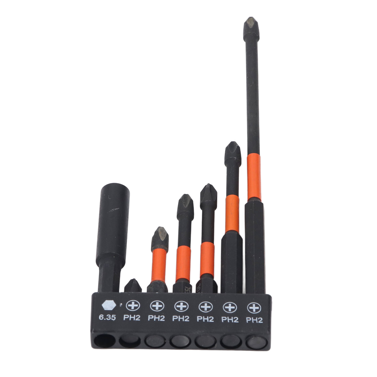 Set Mit 7 Ph-schraubendreherbits Mit Magnetischem Bithalter, Hergestellt Aus Hochhartem Und Schlagfestem Ts2-stahl, Für Elektrische Schraubendreher.