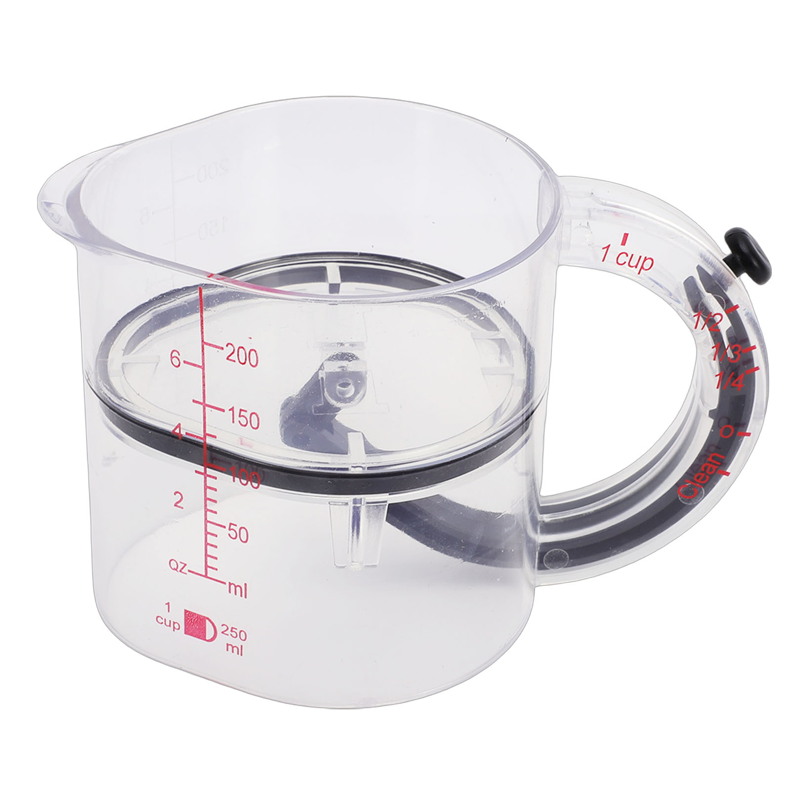 Verstellbarer 4-in-1-messbecher Mit Raclette-unterteil Und Deckel, Multifunktional Und Platzsparend, Ideal Für Die Küche.
