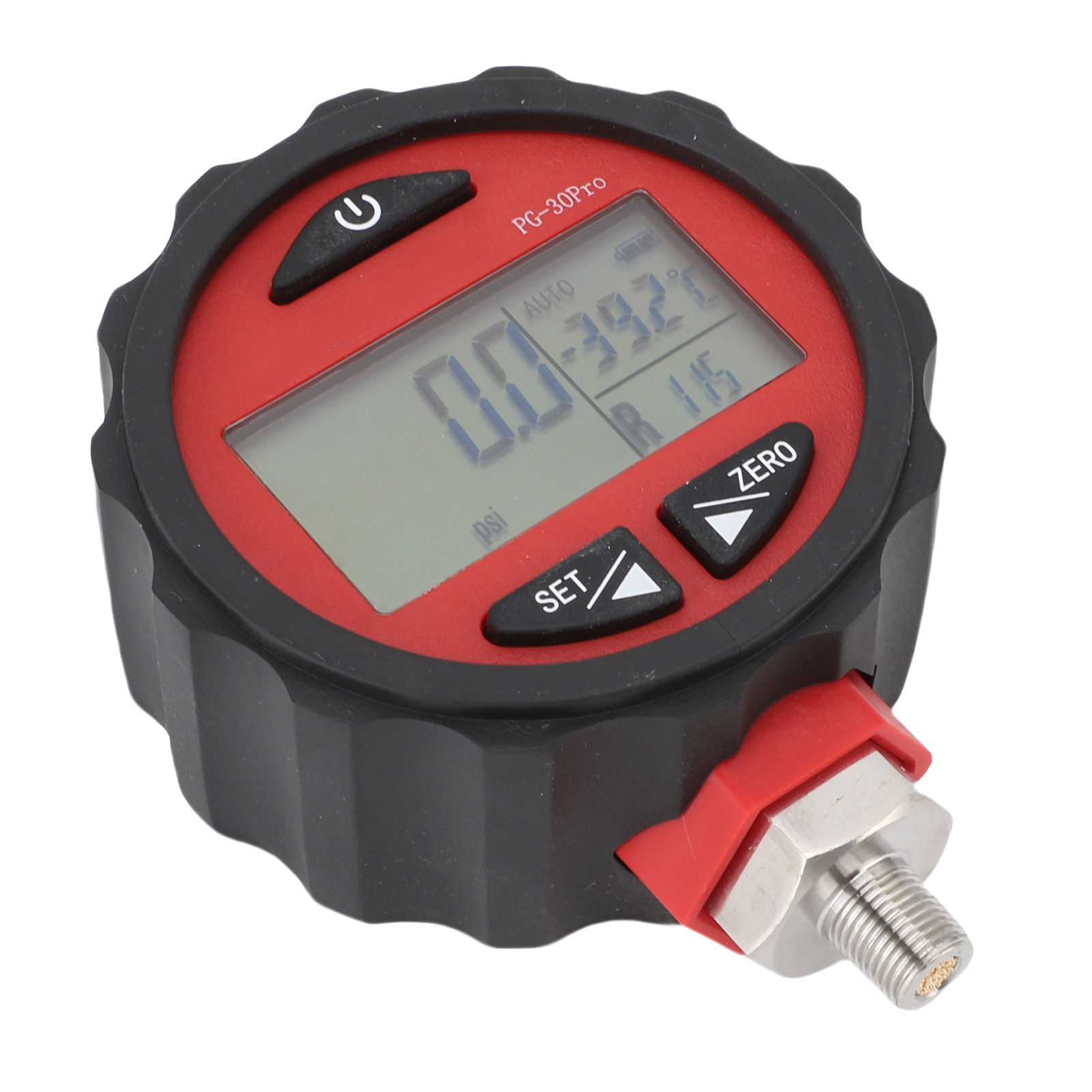 Digitales Druckmessgerät 1/8 Npt -14,5-800 Psi -0,1-5,5 Mpa ±0,5 % Des Skalenendwerts, Rotes Lcd-display