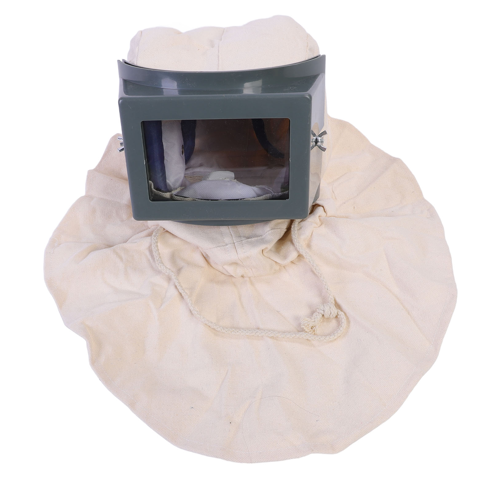 Winddichter, Reißfester Sandstrahlhelm Mit Kapuze Für Klare Sicht, Geeignet Zum Polieren, Lackieren Und Schleifen.