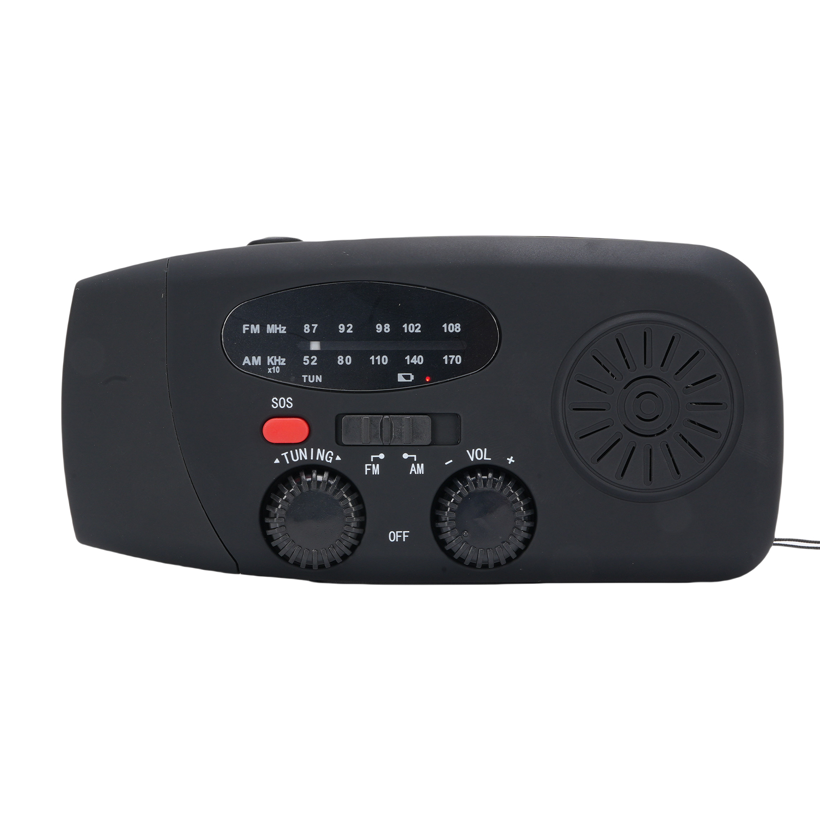 Notfall-solarradio Mit Kurbel Und Usb-c-ladefunktion, Tragbares Am/fm-radio, 2000 Mah Akku, Sos-alarm Und Taschenlampe Für Camping Und Wandern Im Falle Eines Stromausfalls (schwarze Europäische Versio