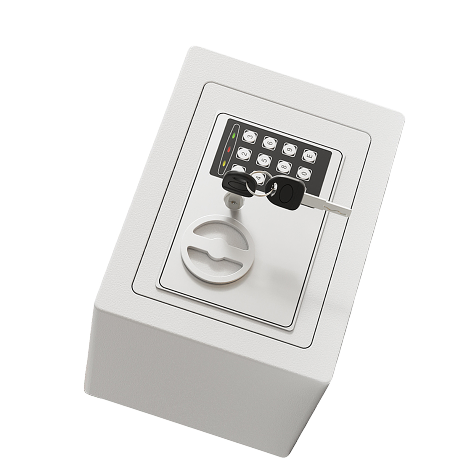 Feuerfester Und Wasserdichter Wandsafe + Dokumententasche Mit Tastatur Und 2 Ersatzschlüsseln - Digitale Sicherheit Für Dokumente, Bargeld, Gold, Schmuck Und Wertsachen - Perlweiß (0,17 Kubikfuß)