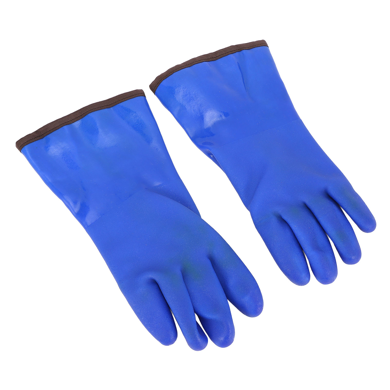Fleecegefütterte Thermohandschuhe Mit Rutschfesten Gummigriffen, Kältebeständig Bis -20 °c, Wasserdicht, Blau